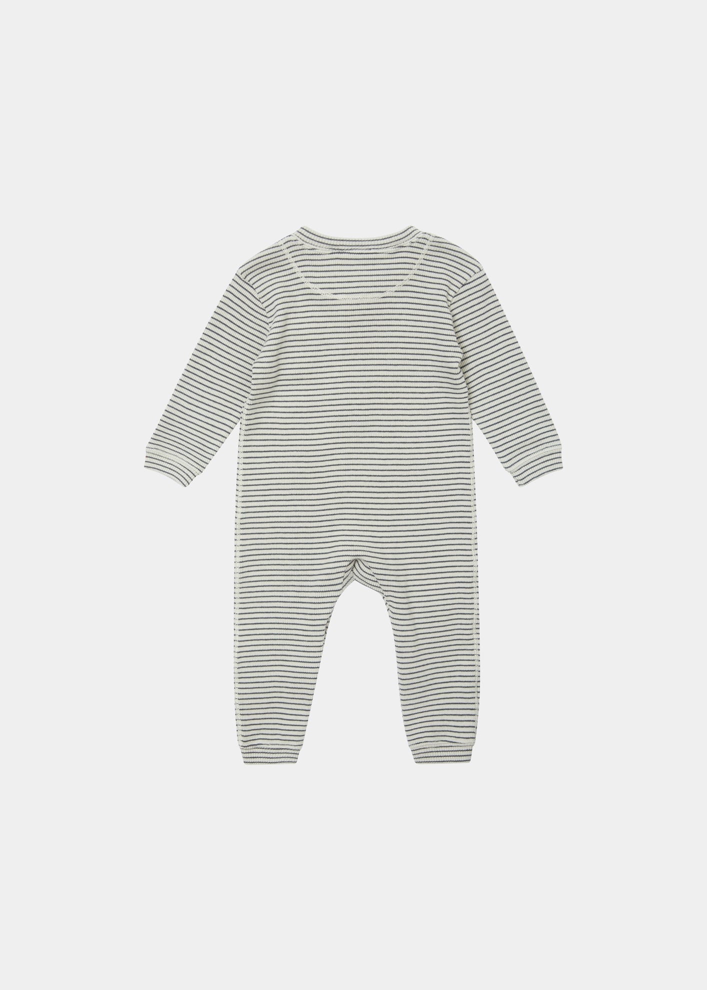 TOADFISH BABY ROMPER - PEBBLE/NAVY STRIPE