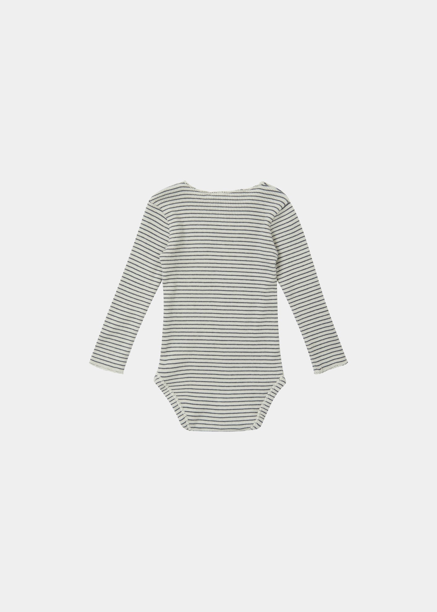 HANAU BABY ROMPER - PEBBLE/NAVY STRIPE