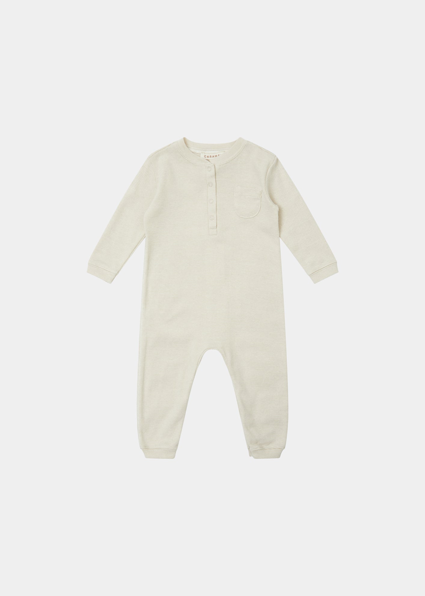 TOADFISH BABY ROMPER - CAMEL/WHITE