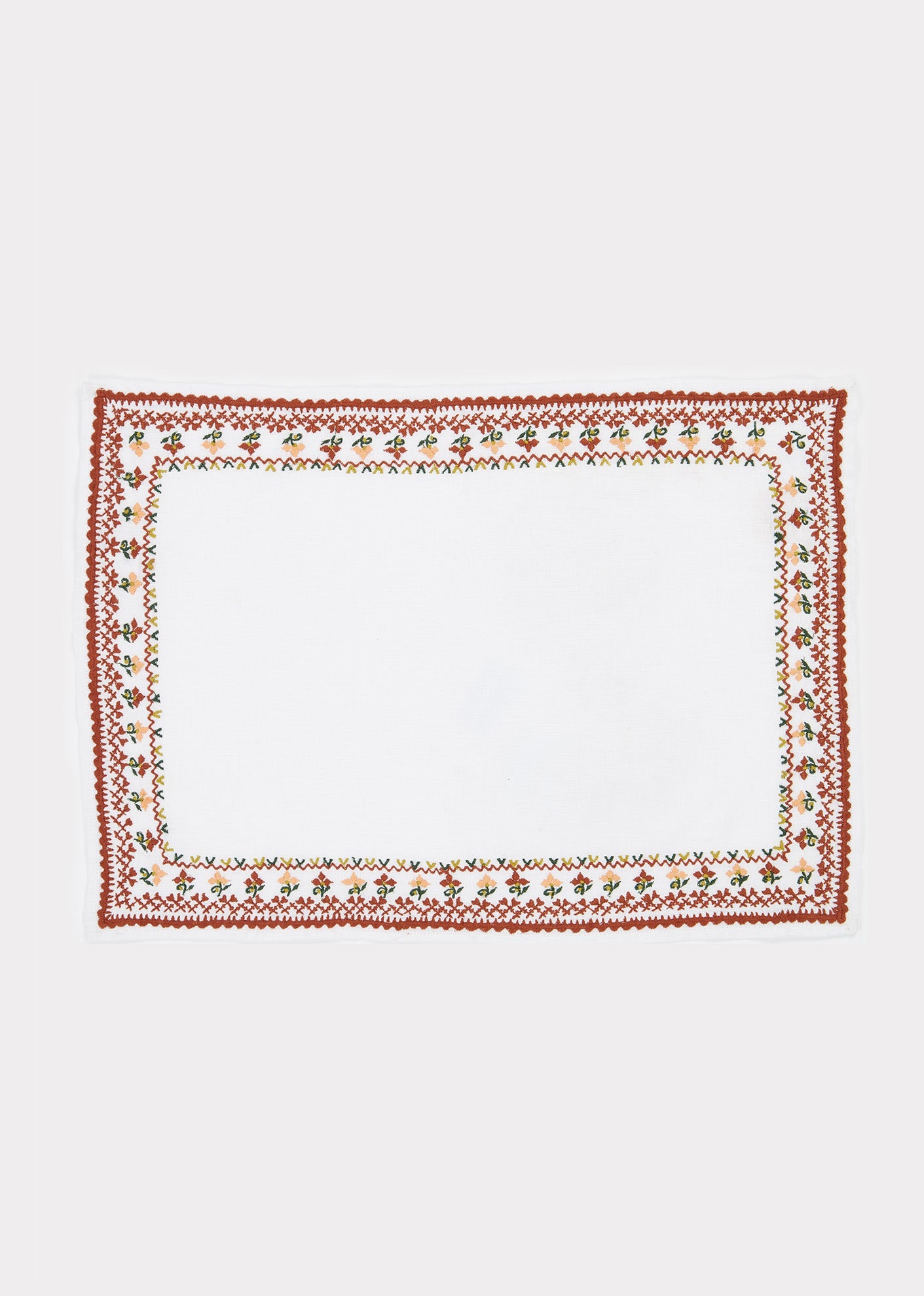 PLACEMATS OFF WHITE WITH RUST 