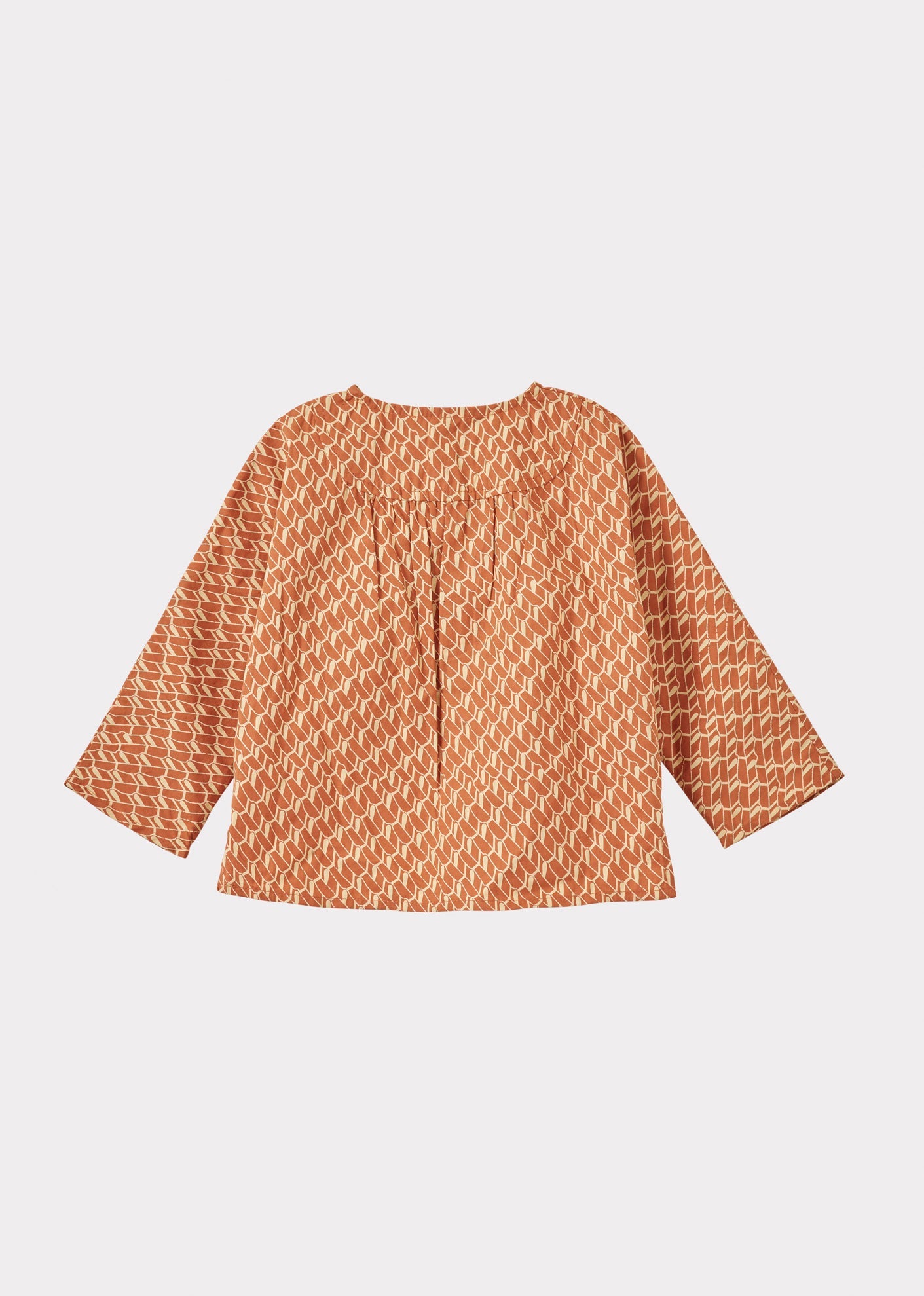 CHARD BABY SHIRT - APRICOT GEO PRINT