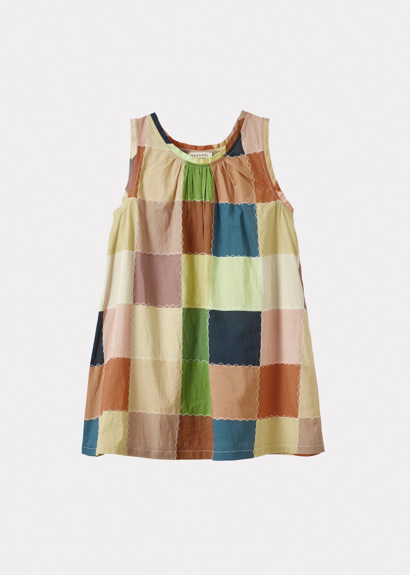 CICELY DRESS  - GREEN/MULTICOLOUR