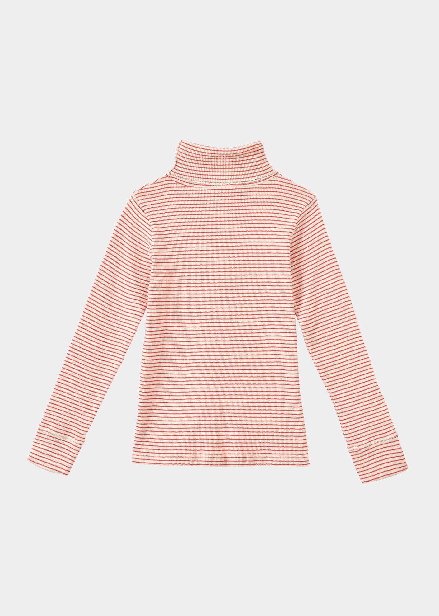 CLARO TURTLE NECK - REDCURRANT/CREAM