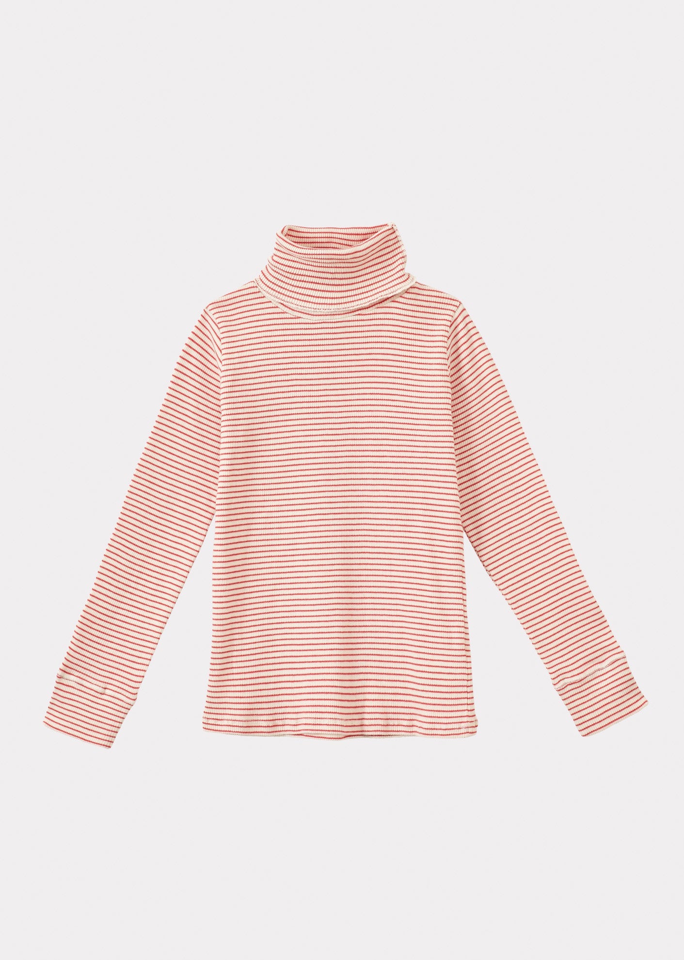 CLARO TURTLE NECK - REDCURRANT/CREAM