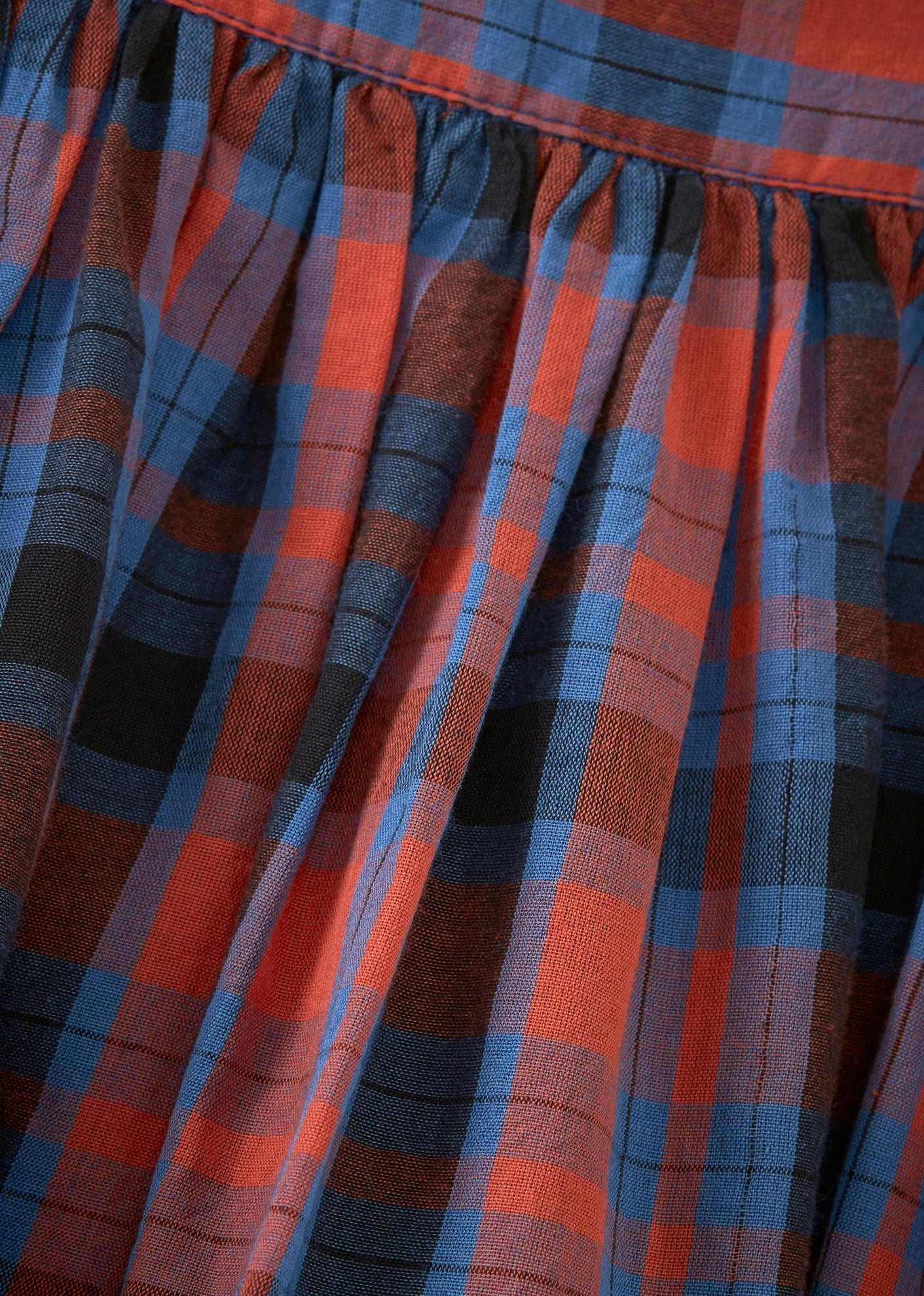 CUMIN SKIRT CHILD  - RED/BLUE TARTAN