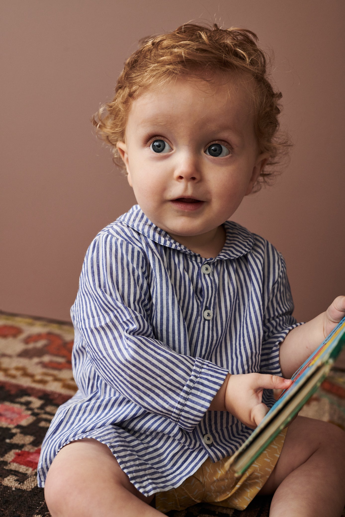 ALOE BABY SHIRT - BLUE STRIPE