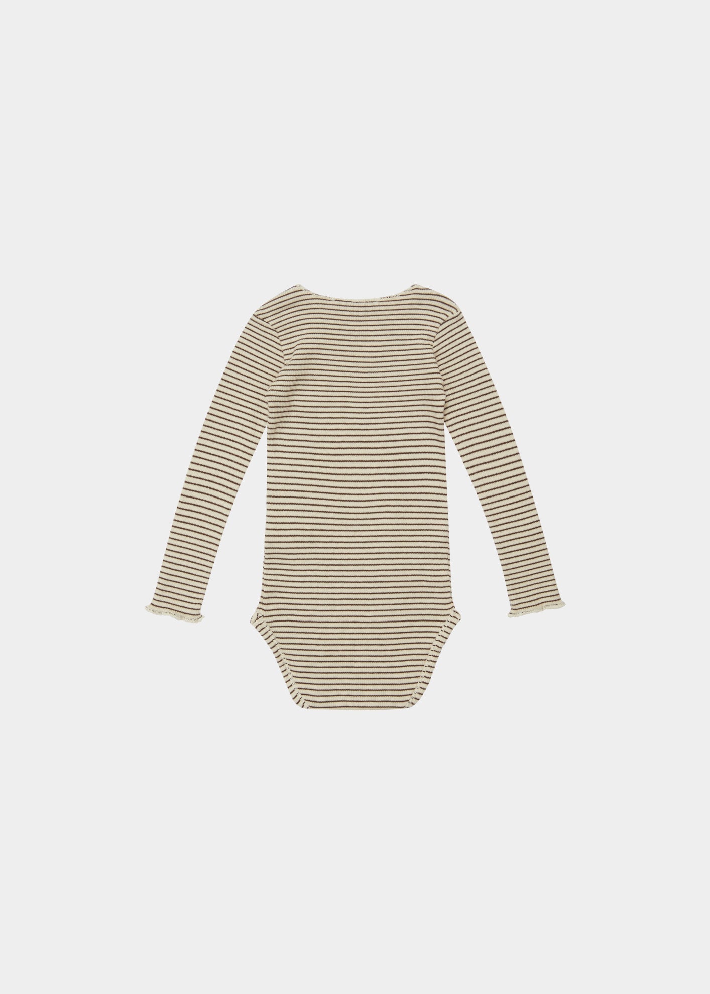 HANAU BABY ROMPER - CREAM/CHOCOLATE STRIPE