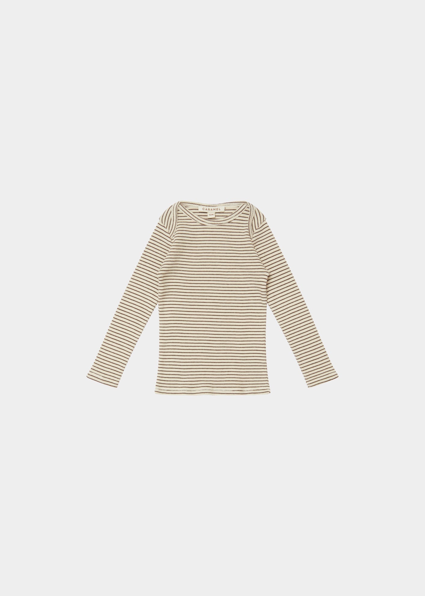 KISHON BABY TOP - CREAM/CHOCOLATE STRIPE