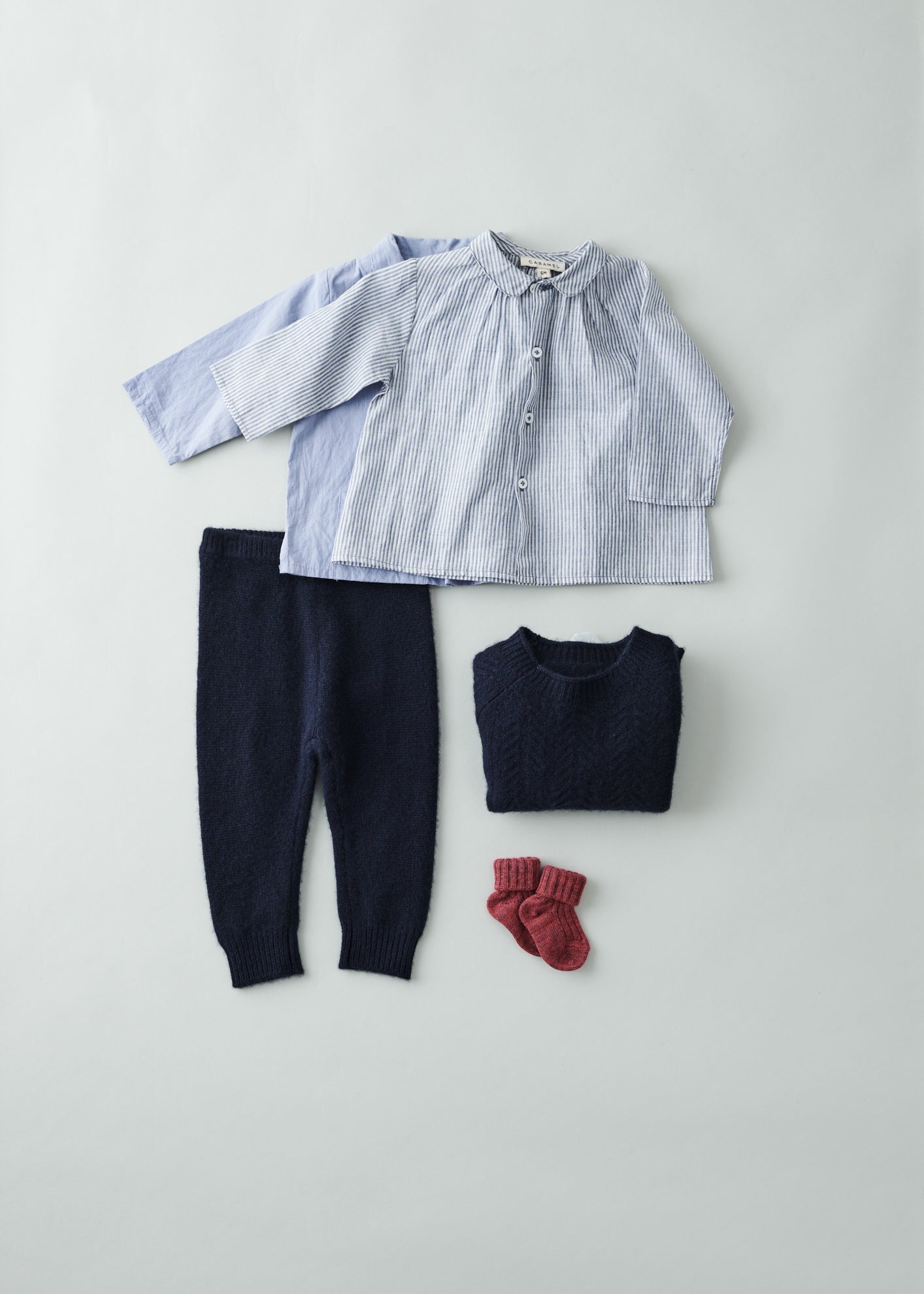 ALOE BABY SHIRT - NAVY STRIPE 2