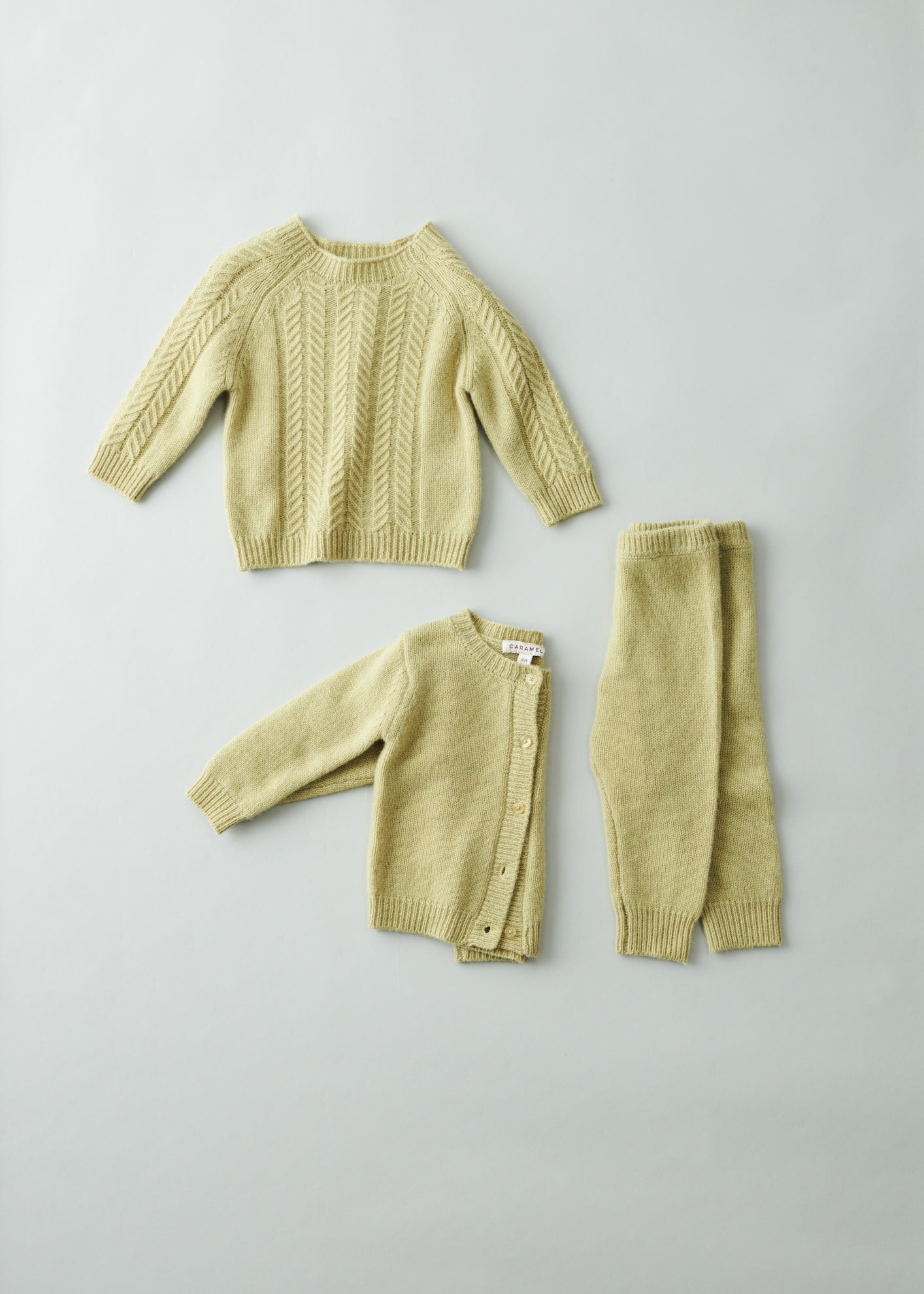 GADWELL BABY CARDIGAN - GOLDEN GREEN