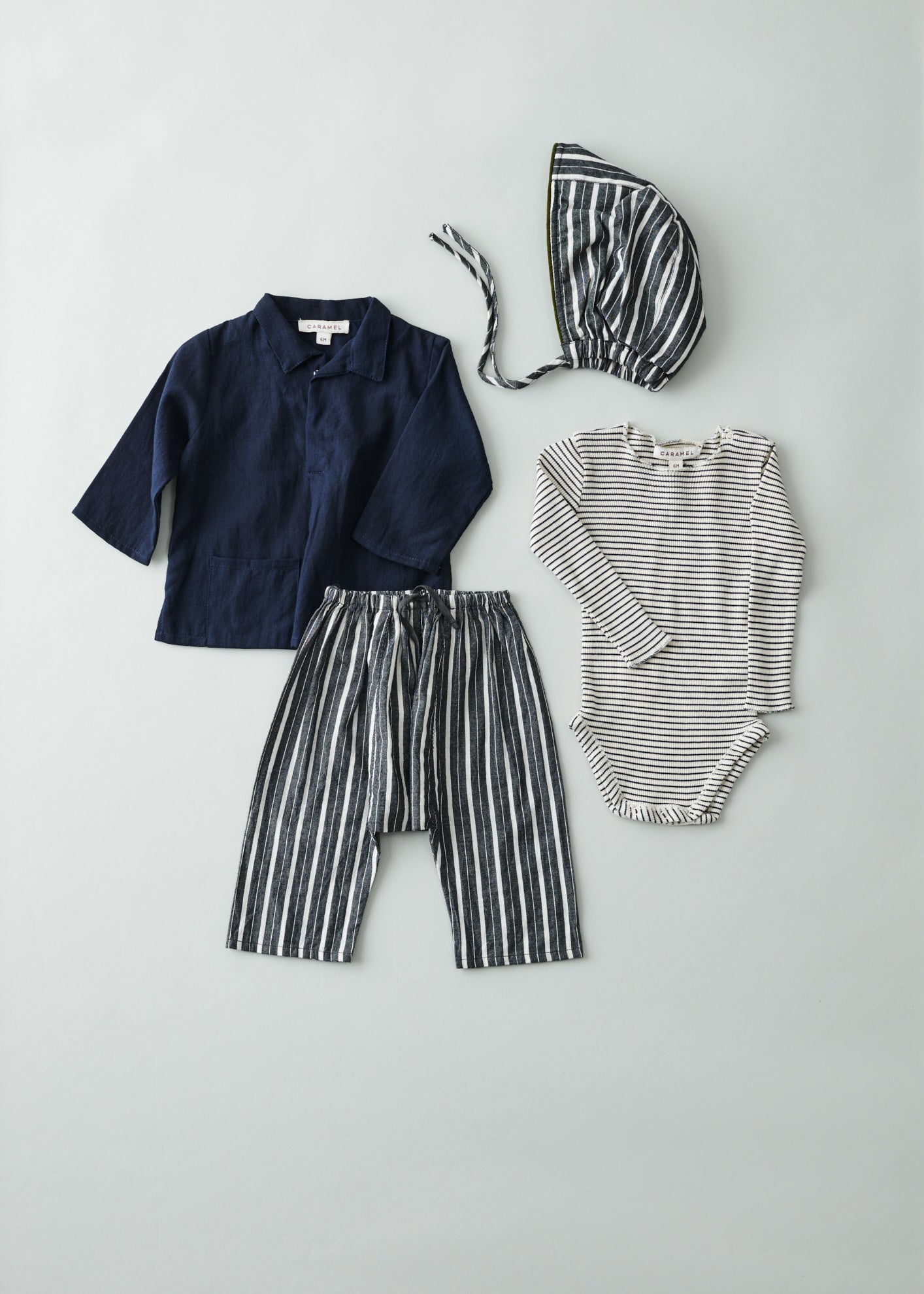 LINUM BABY TROUSER - GREY STRIPE 3