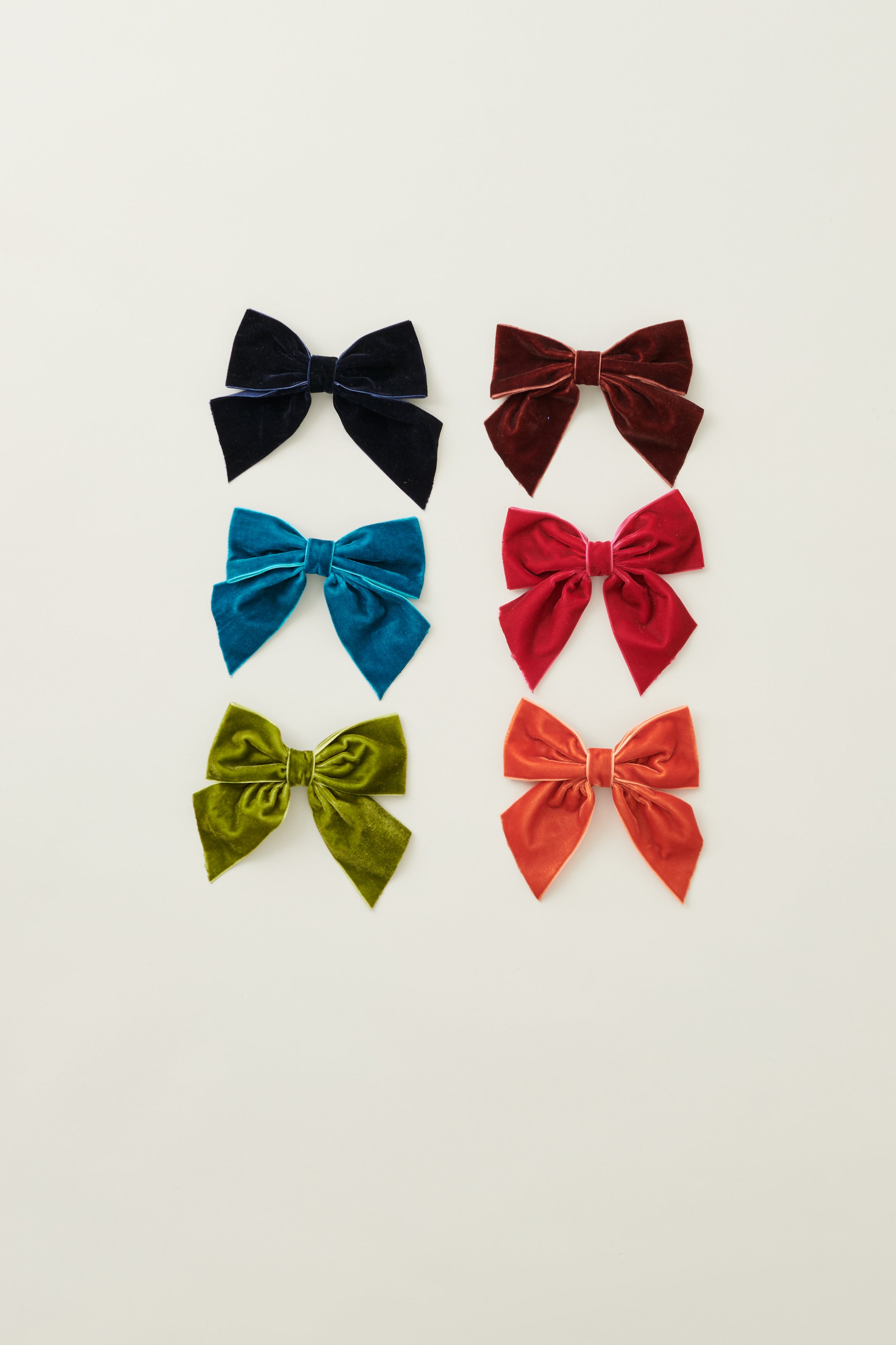 VELVET BOW PARTY HAIRCLIP - TEAL