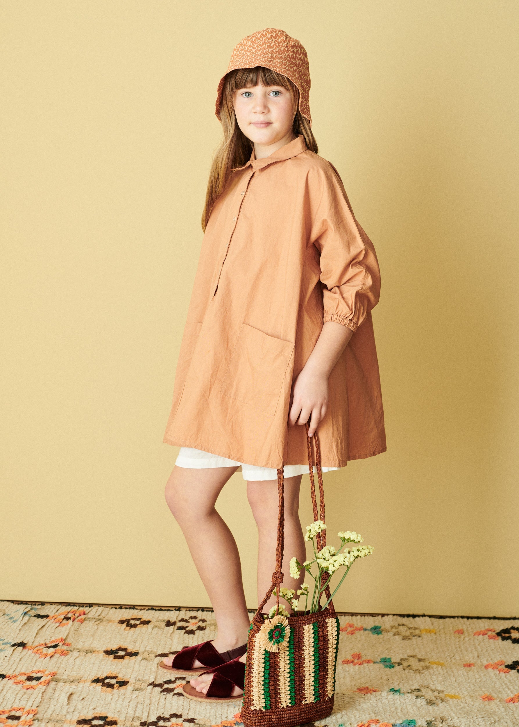 ANODA DRESS - BURNT ORANGE