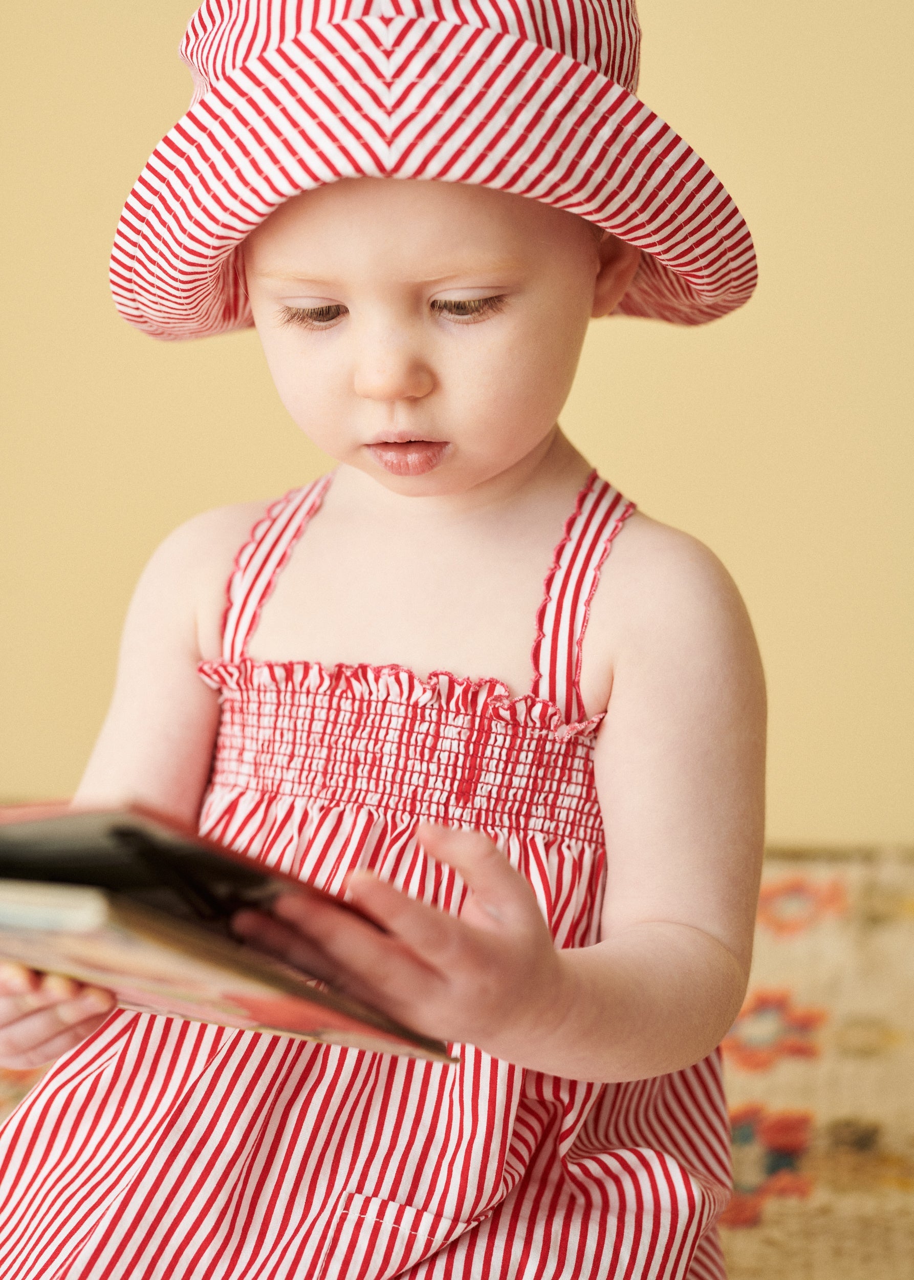 CHERVIL BABY DRESS - RED STRIPE