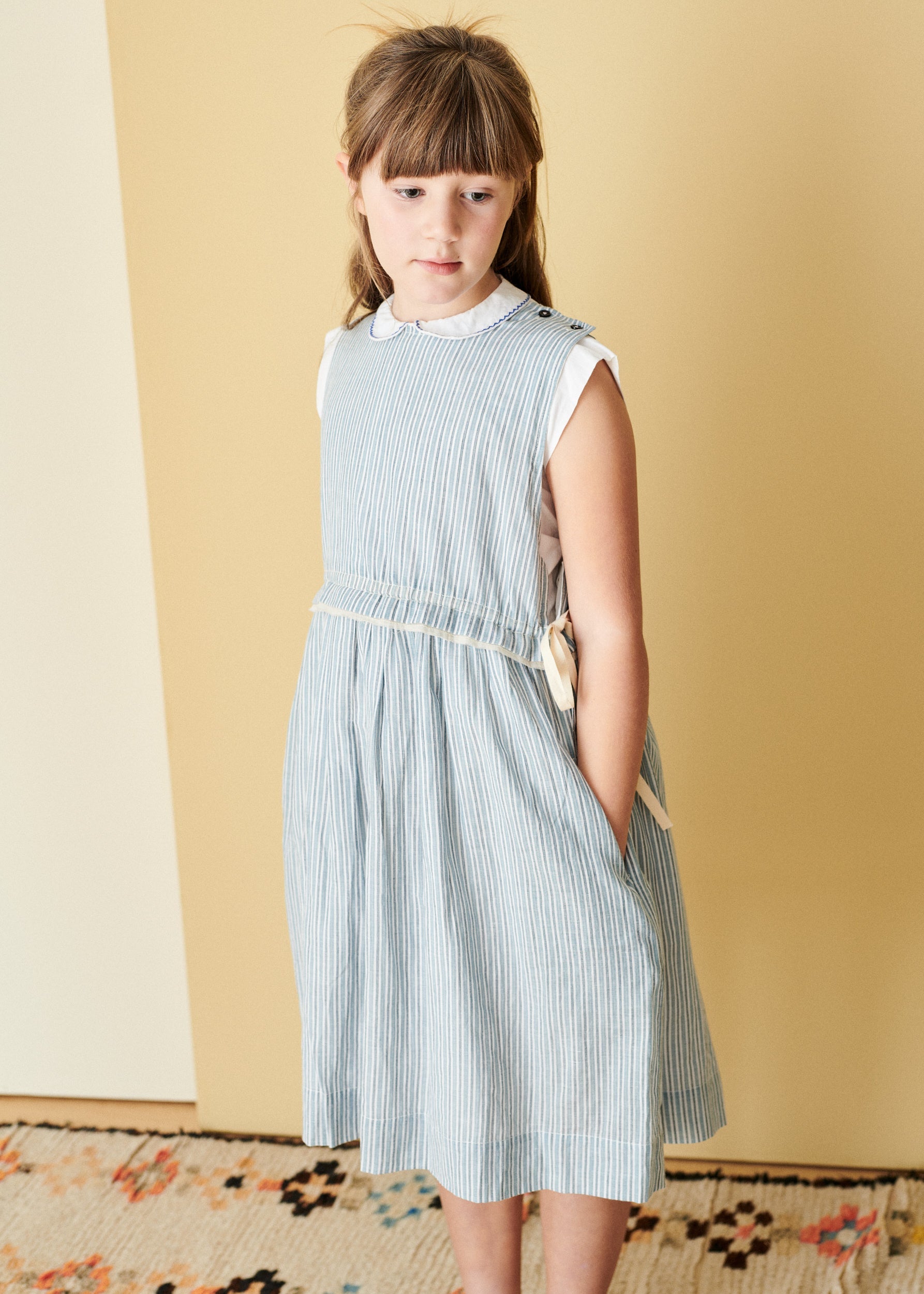 COLIMA DRESS - LIGHT BLUE STRIPE