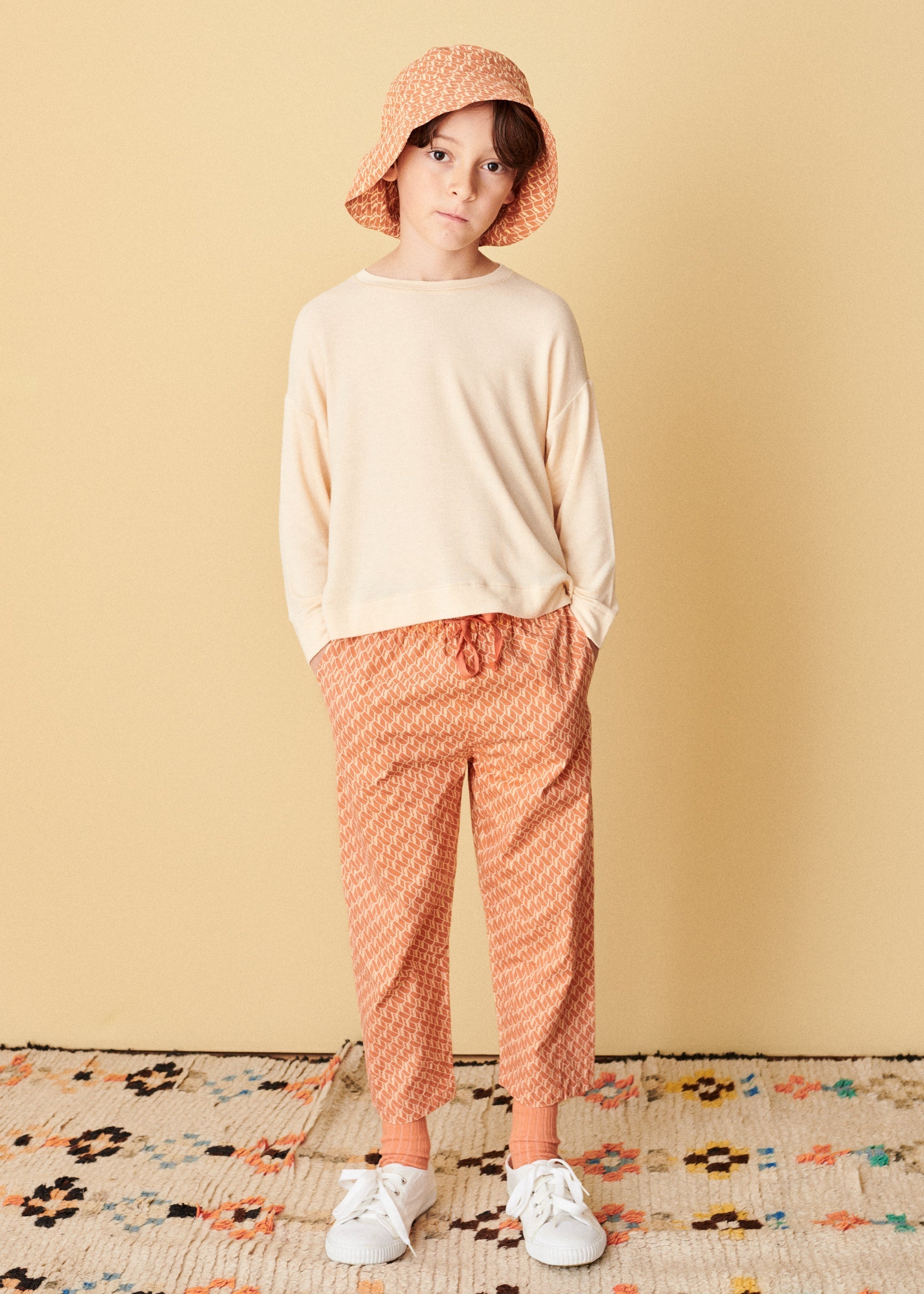 CEDRUS HAT - APRICOT GEO PRINT