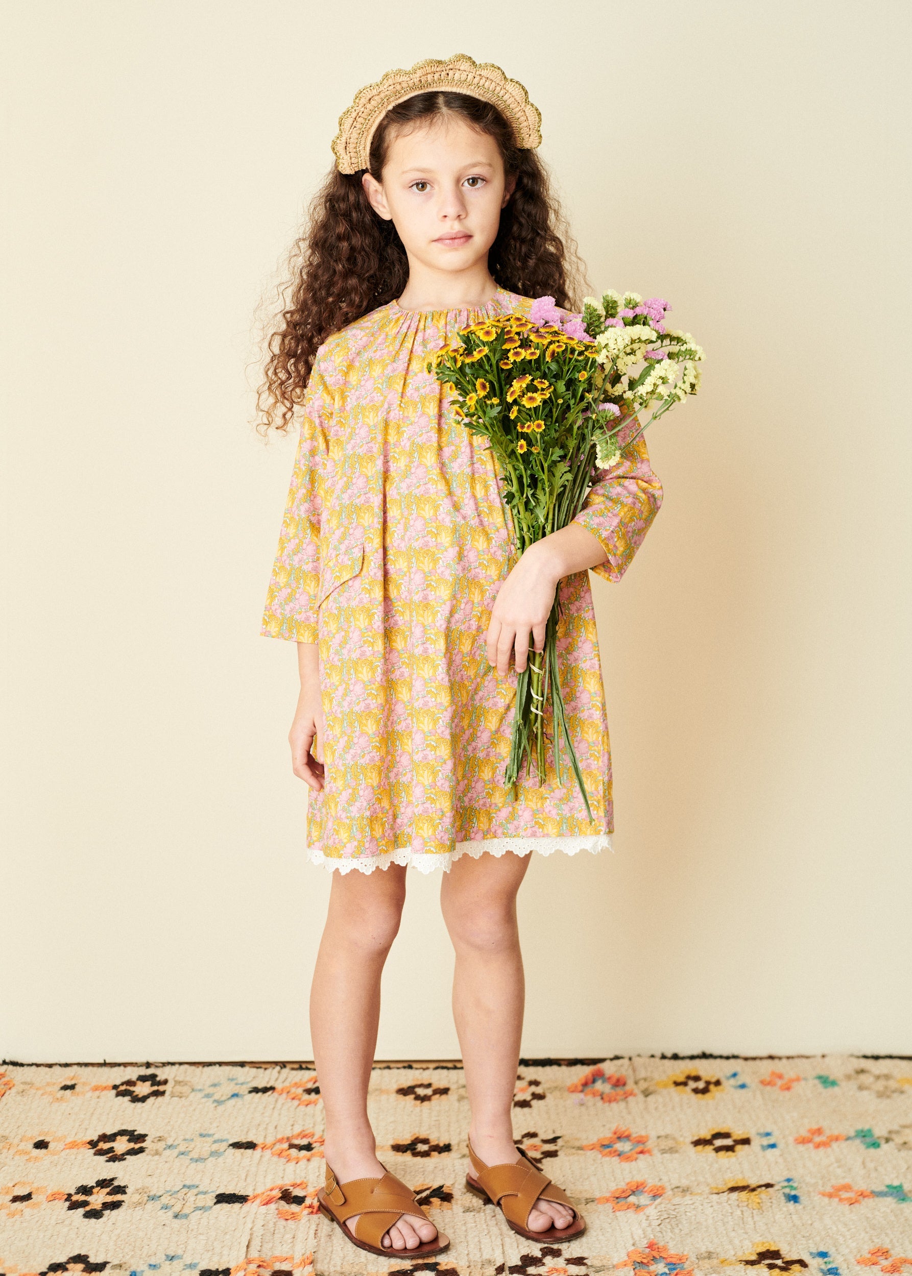 MALIKA DRESS - PINK/YELLOW