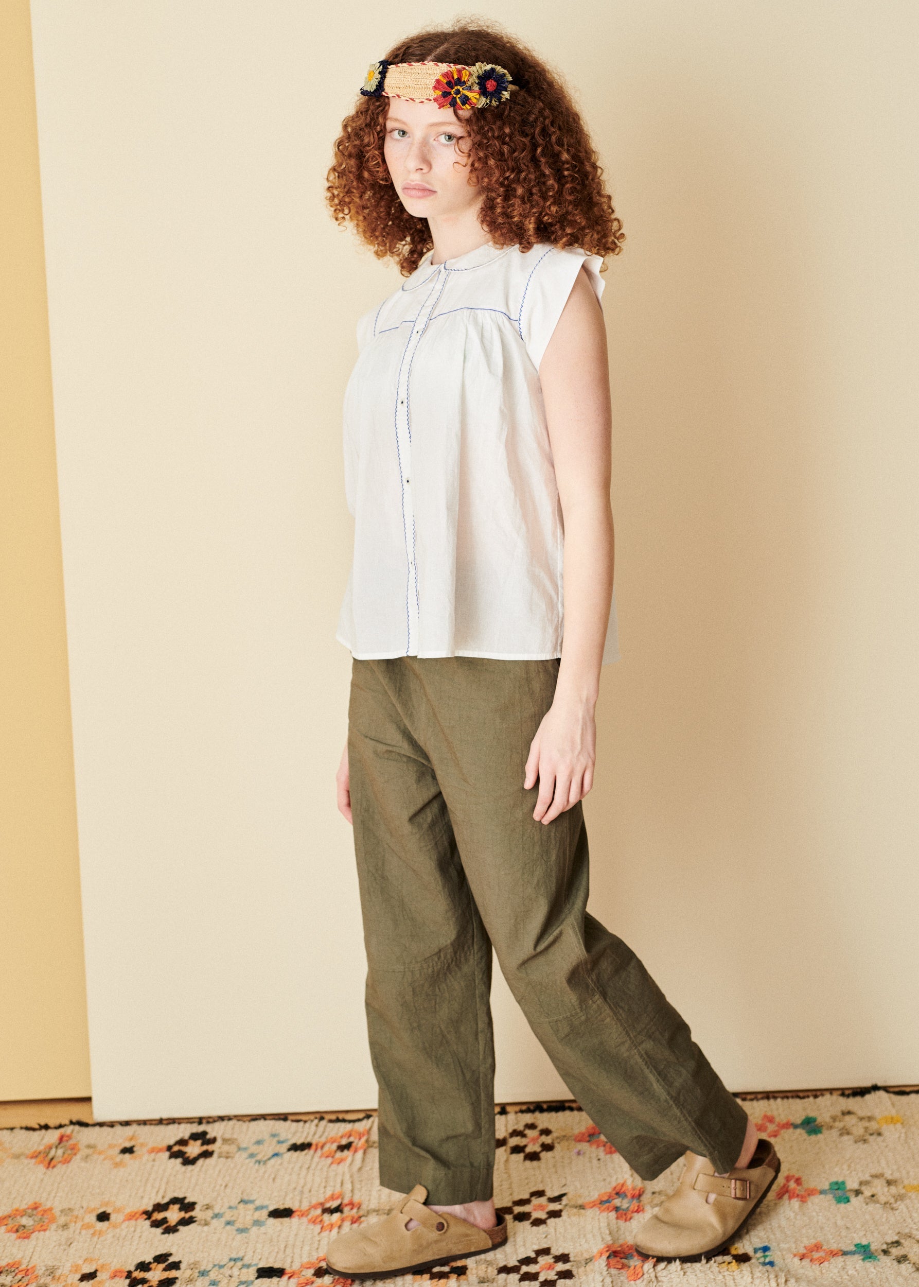 CAPER TROUSERS TEEN - KHAKI