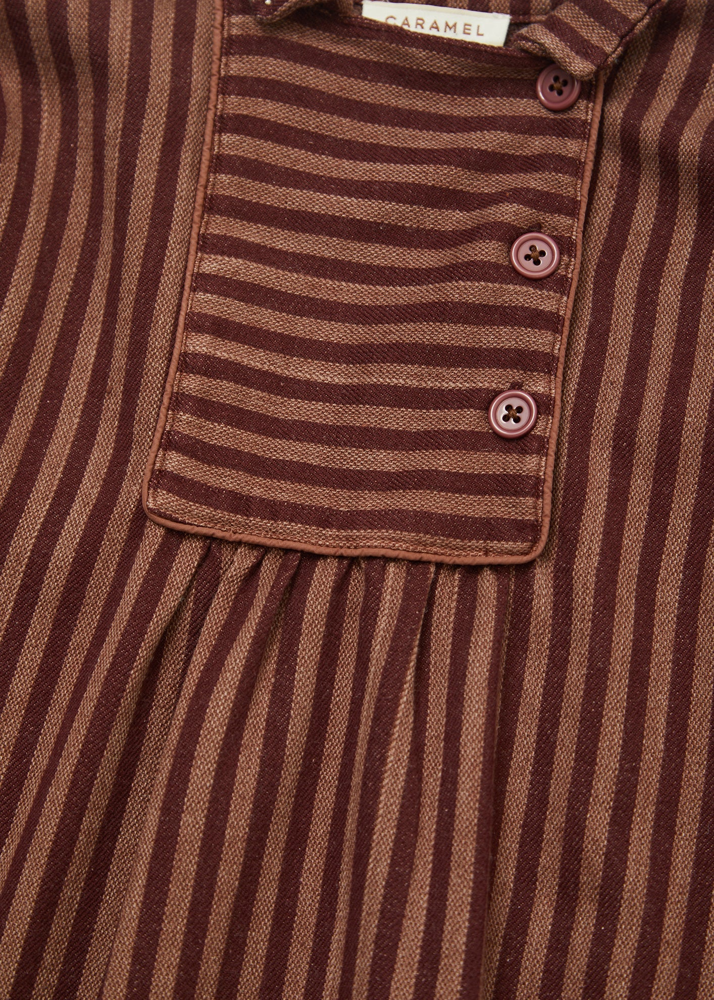 ELDER DRESS - CLARET STRIPE