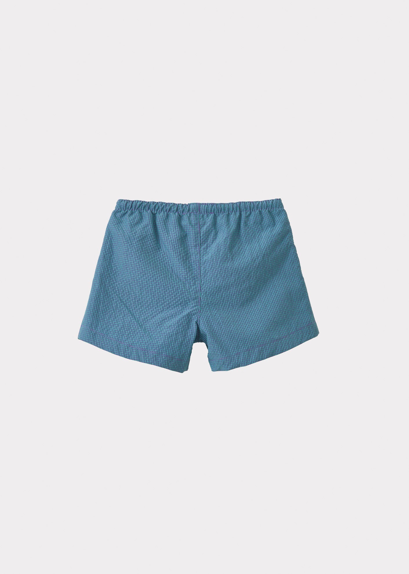 KOHLRABI BABY SWIM SHORTS - AQUA/PURPLE CHECK