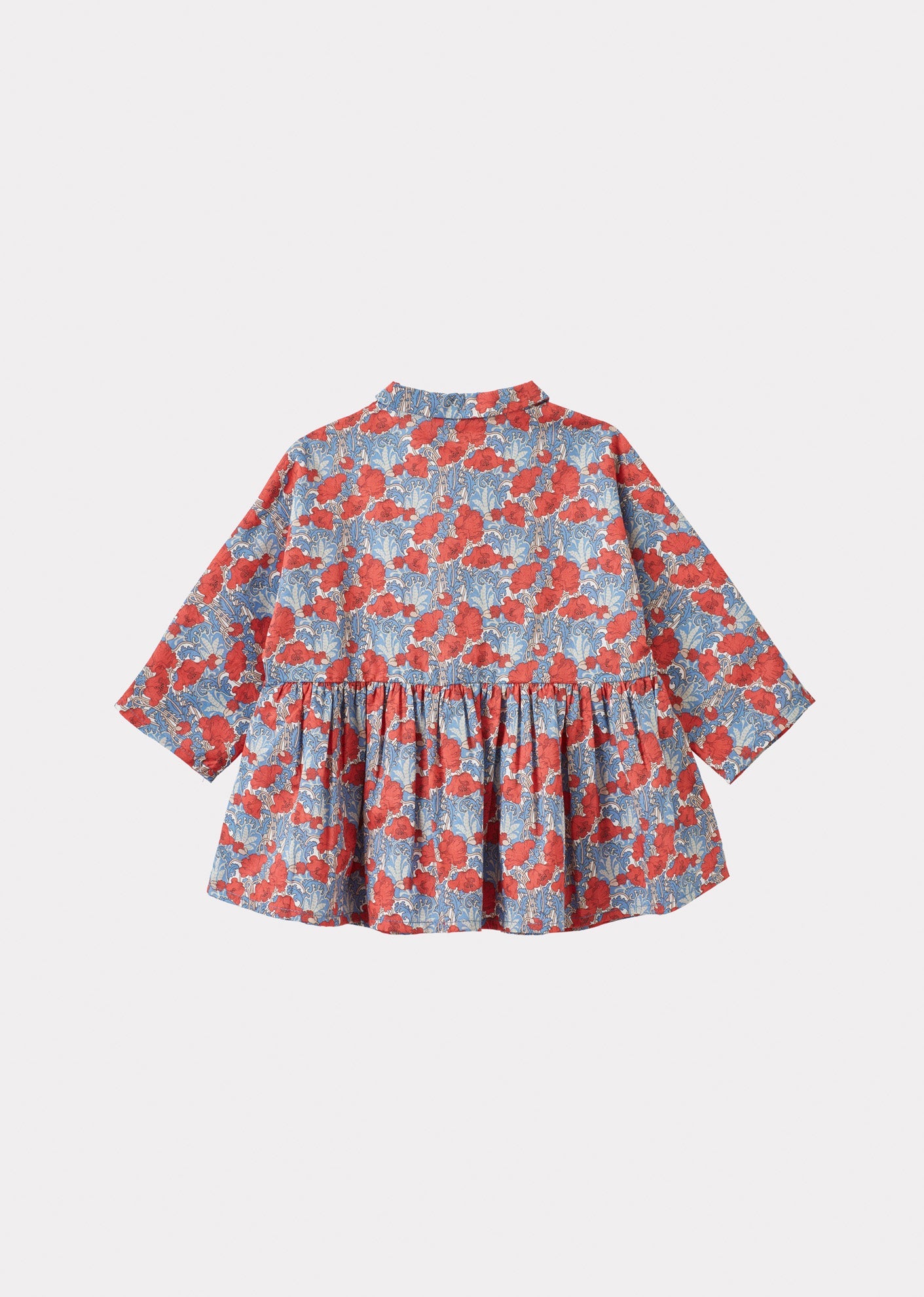 LEONA BABY TOP - BLUE/RED