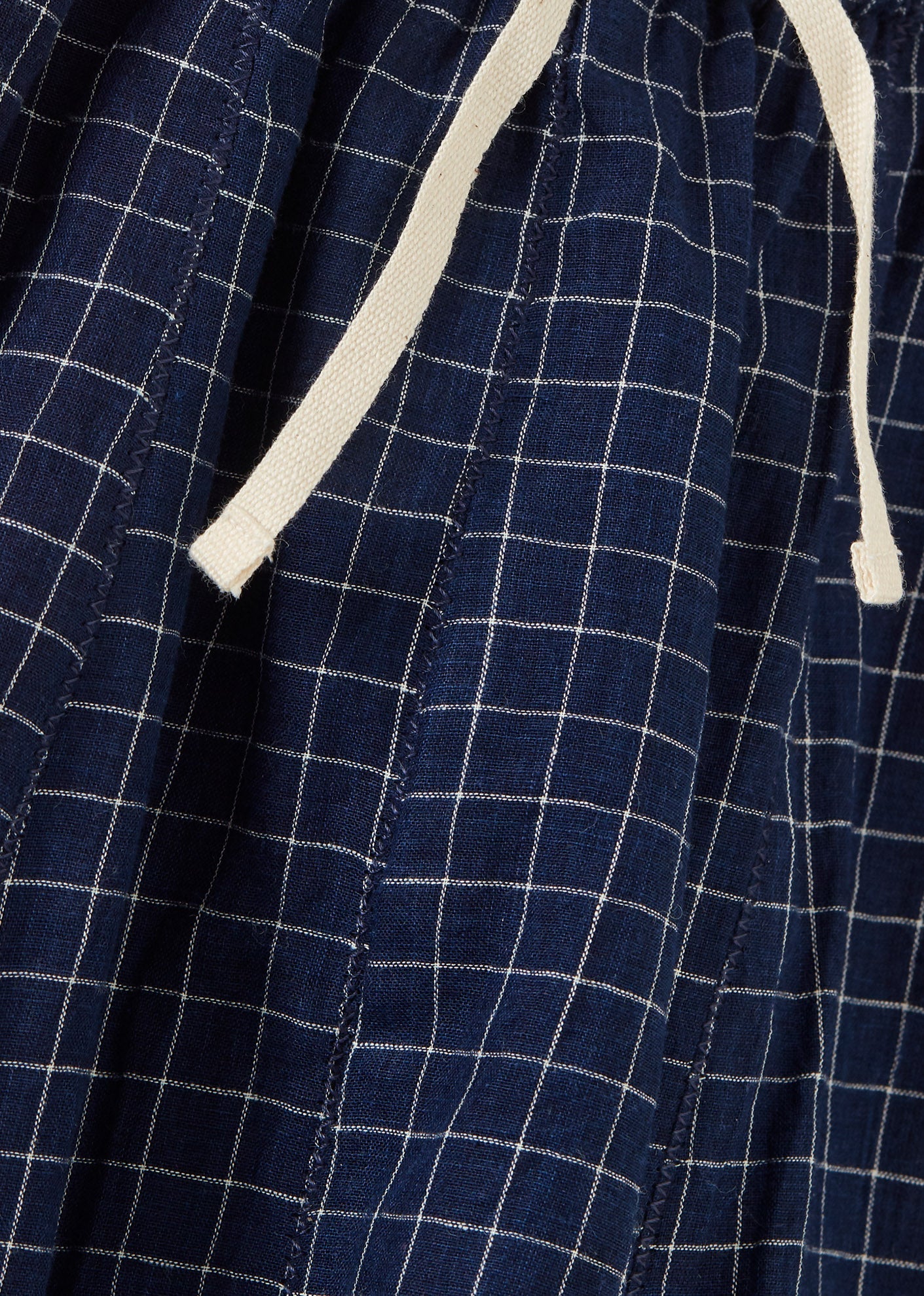 LINUM BABY TROUSERS  - NAVY YARD DYED CHECK