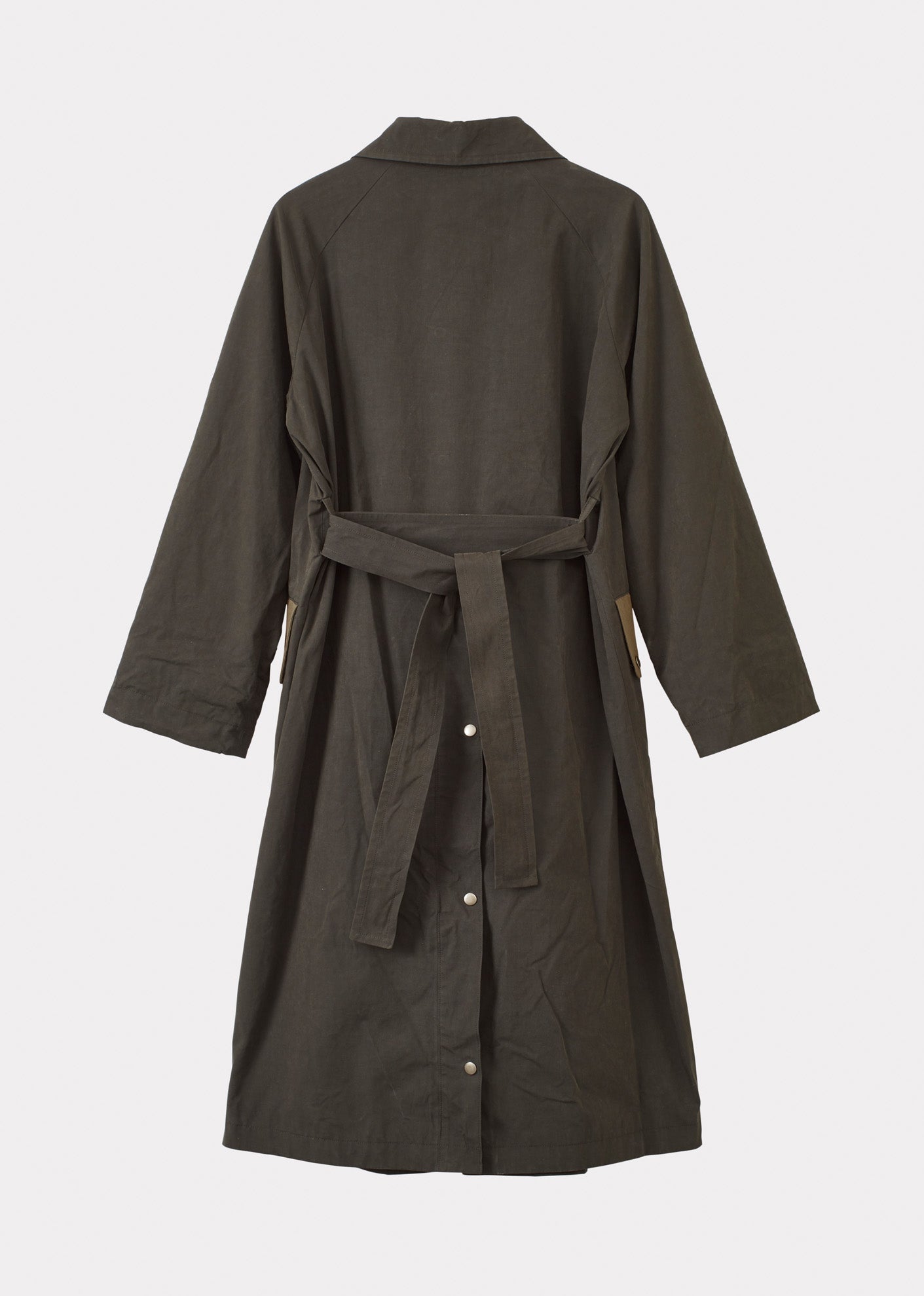 WOMAN OVERSIZED MAC - DARK PINE GREEN