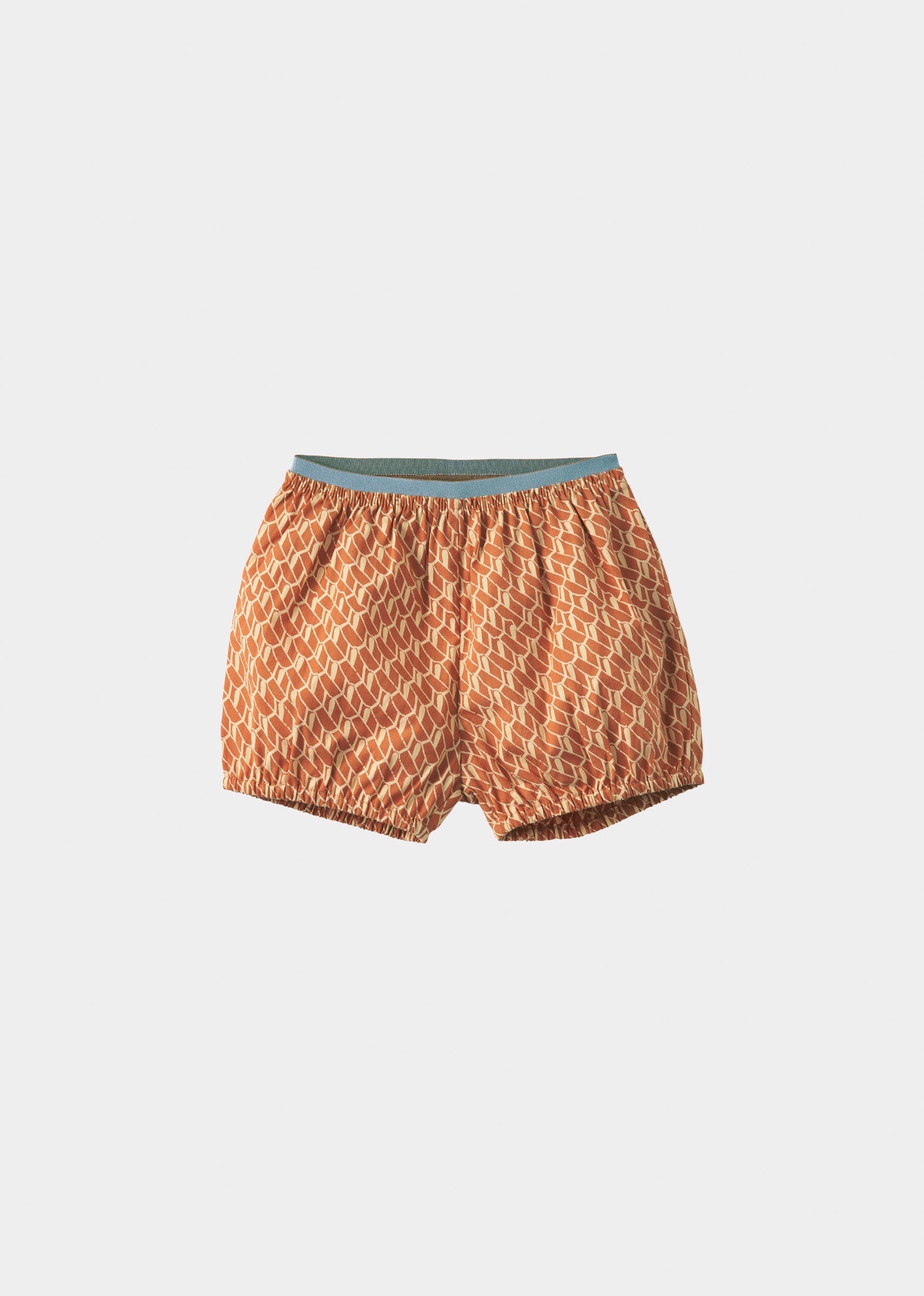 OLEANDER BABY SHORT - APRICOT GEO PRINT