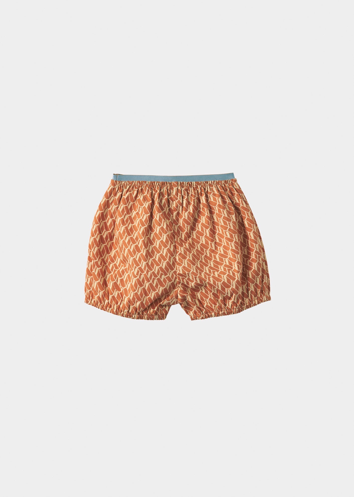 OLEANDER BABY SHORT - APRICOT GEO PRINT