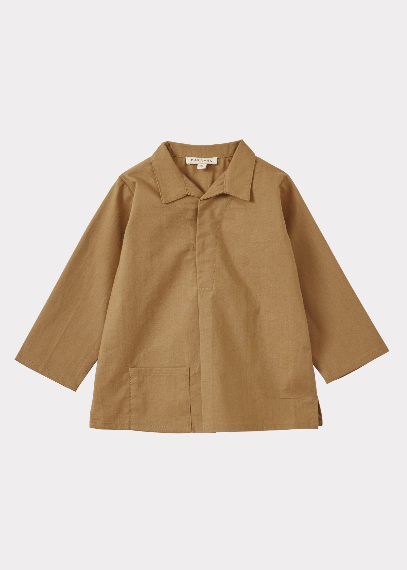 PIPER BABY SHIRT - LIGHT CAMEL