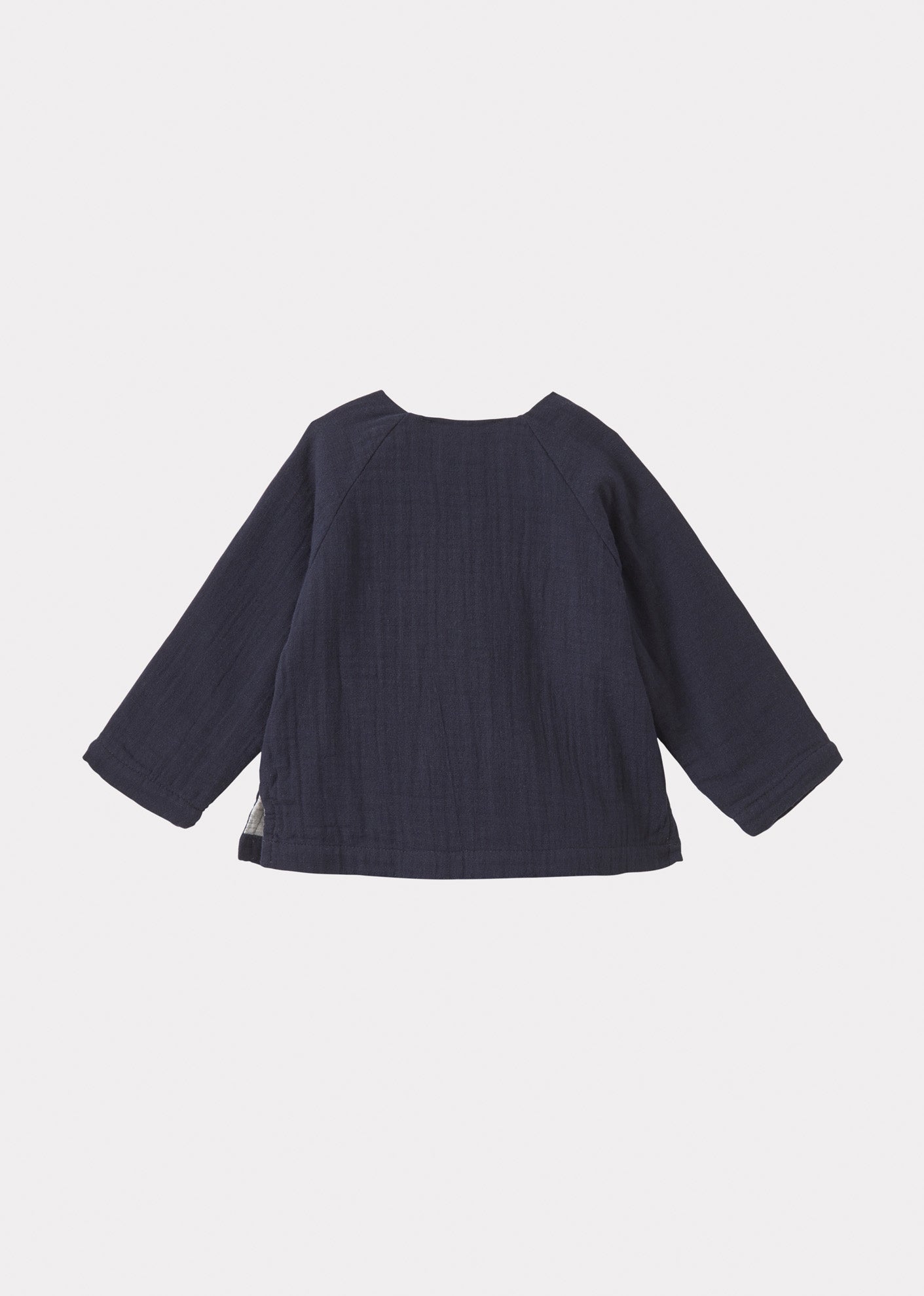 POCHARD BABY WRAP CARDIGAN - NAVY