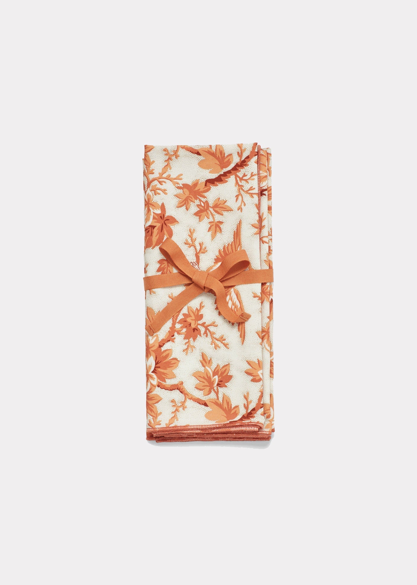 WOVEN NAPKIN SET (X4) - ORANGE TREE TOP PRINT