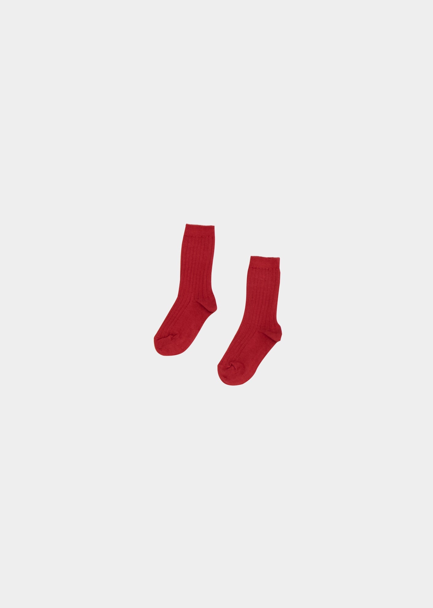 ANKLE RIB SOCKS - STRAWBERRY