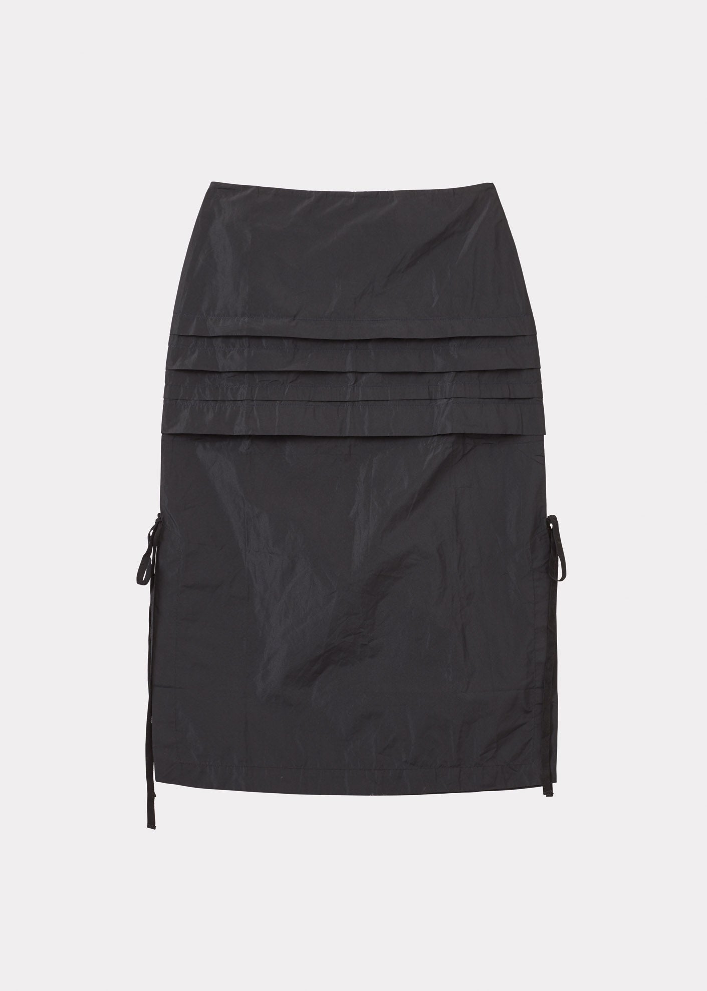 WOMAN TUCK SKIRT - BLACK