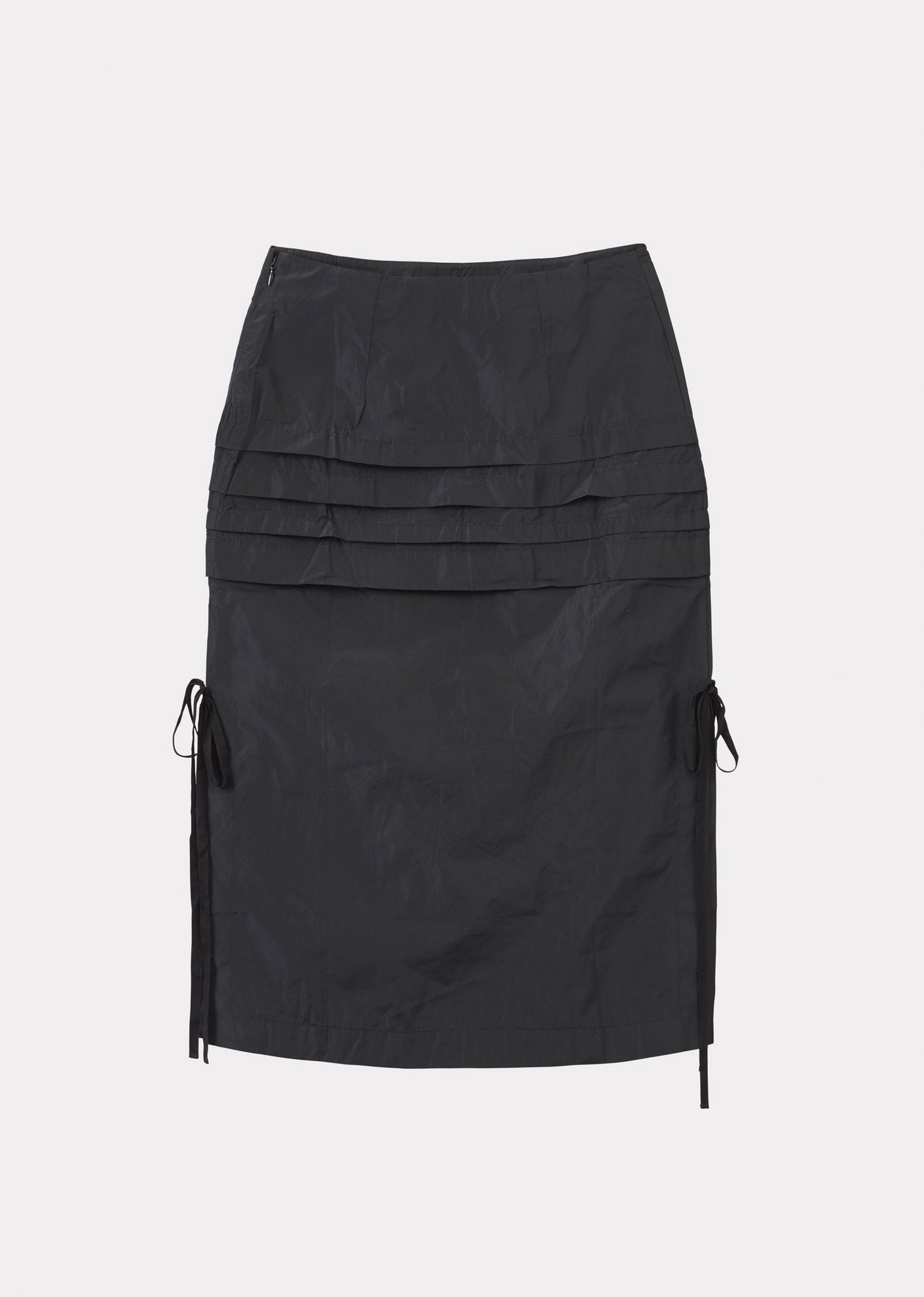 WOMAN TUCK SKIRT - BLACK