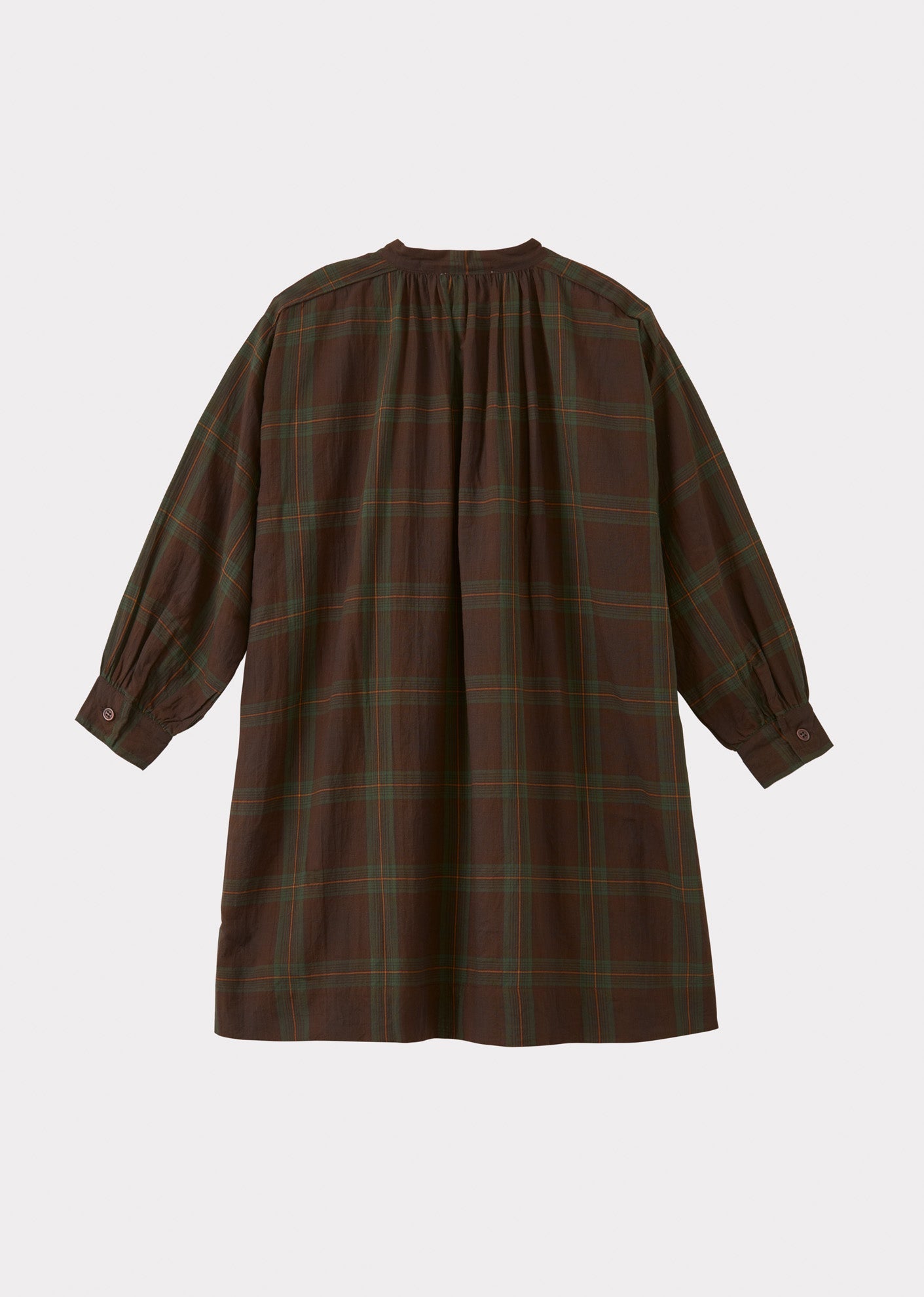 YEW DRESS - BROWN/GREEN TARTAN