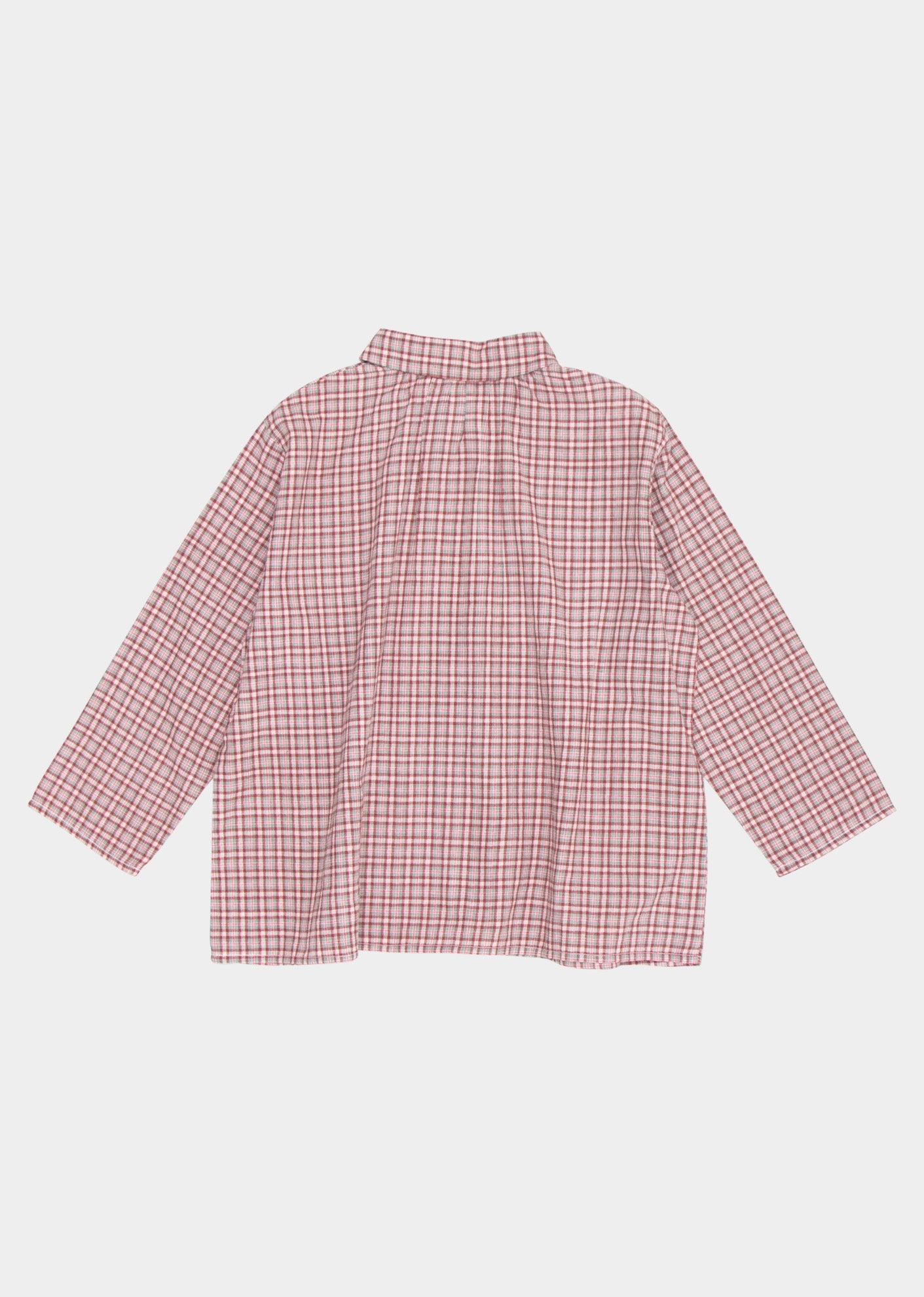 ALOE KIDS SHIRT - BURGUNDY CHECK