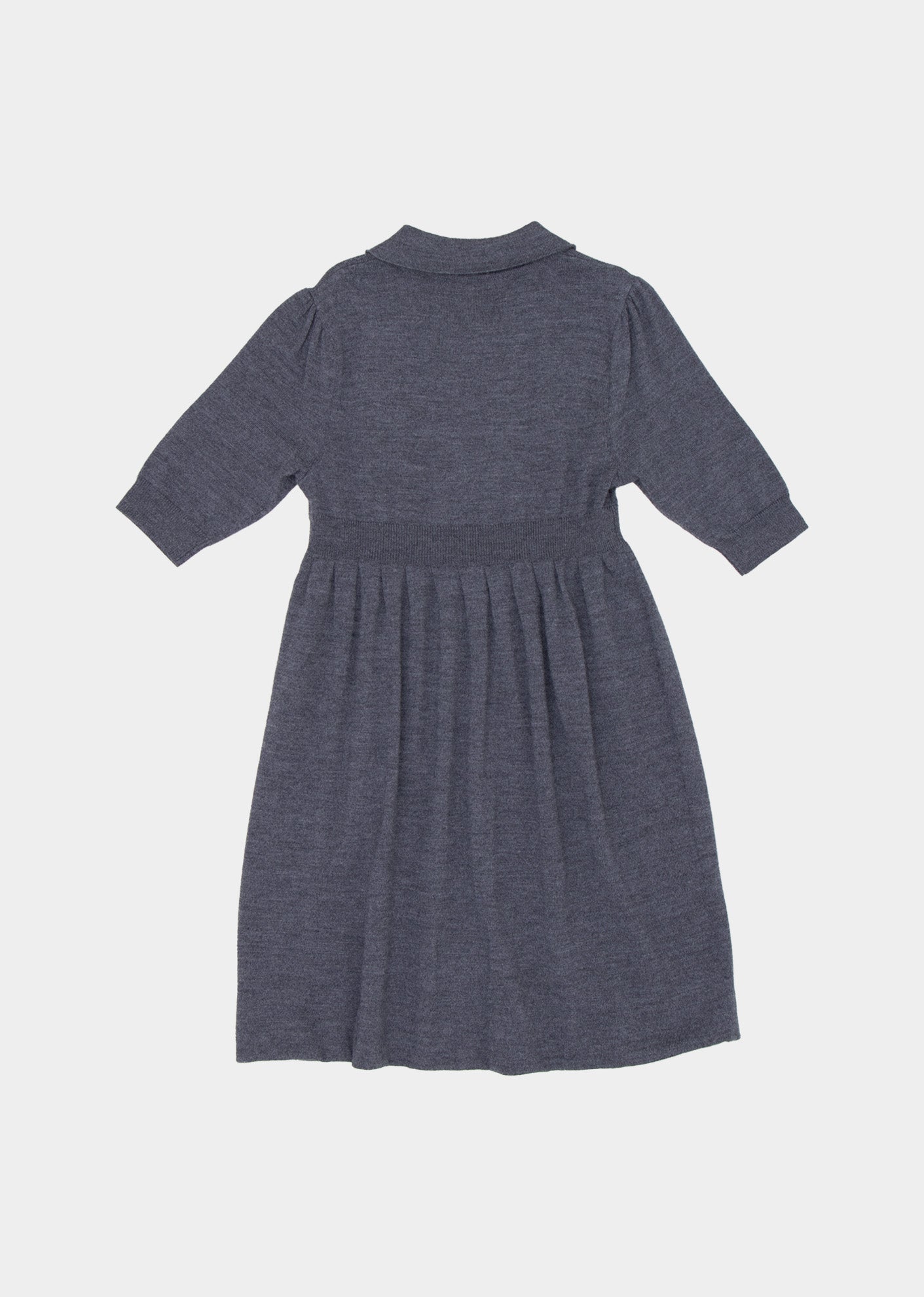 ANETO GIRL DRESS - DARK GREY MELANGE