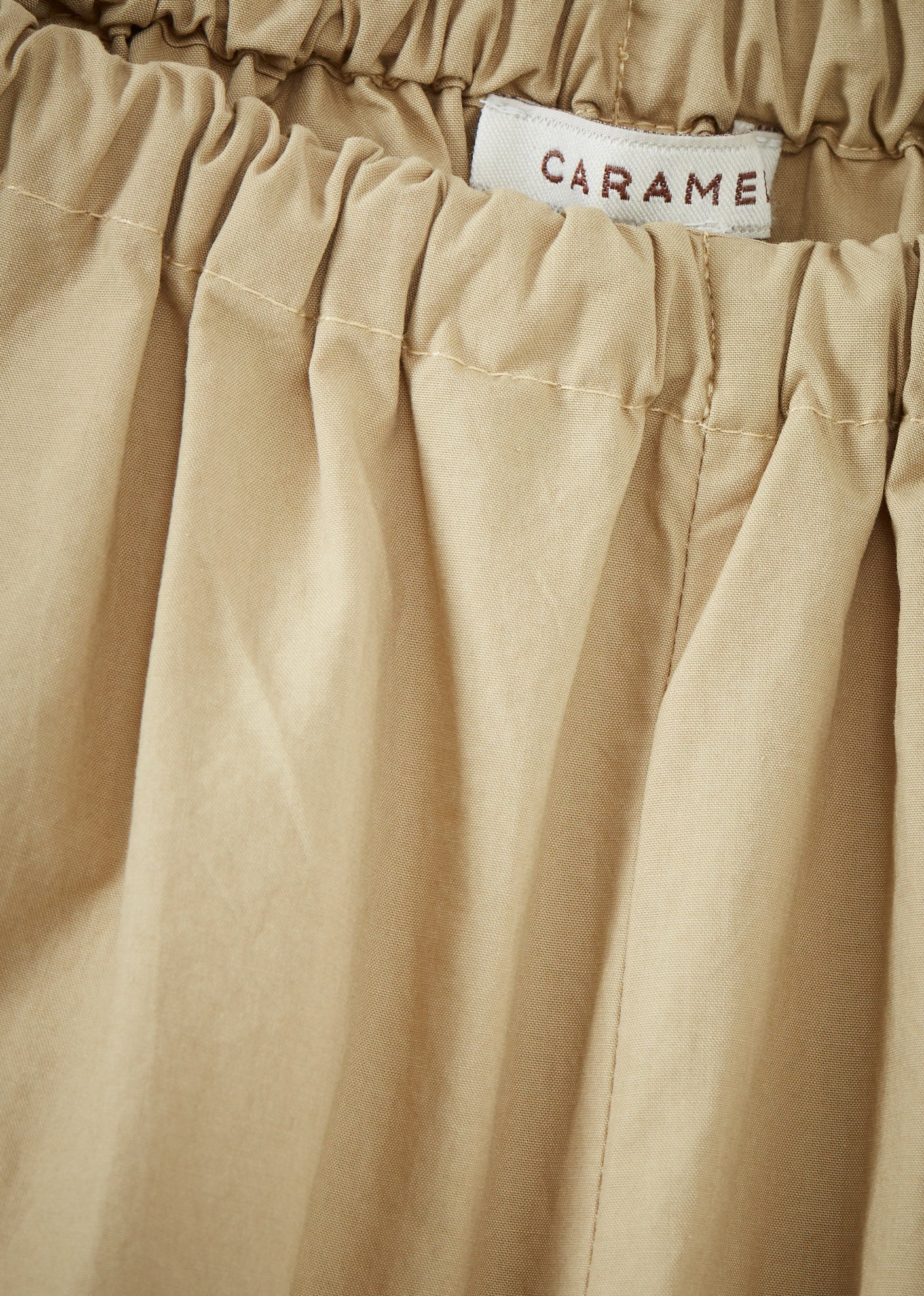 WOMAN DRAWSTRING FULL TROUSERS - BEIGE