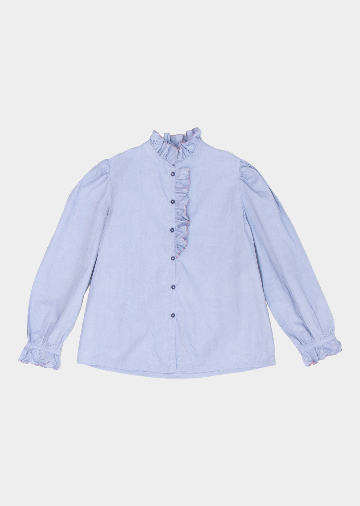 CAULIFLOWER GIRL BLOUSE - SLATE BLUE