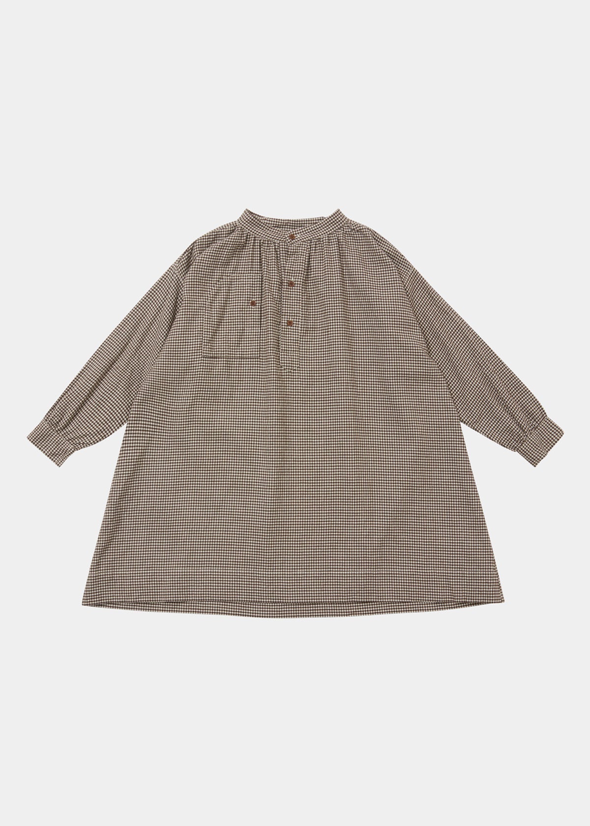 YEW DRESS - BROWN CHECK