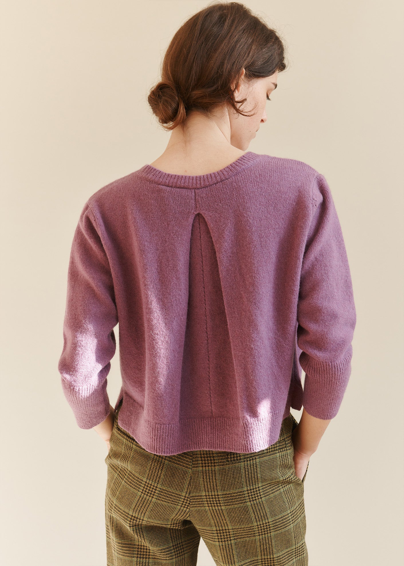 WOMAN CARDIGAN - LILAC