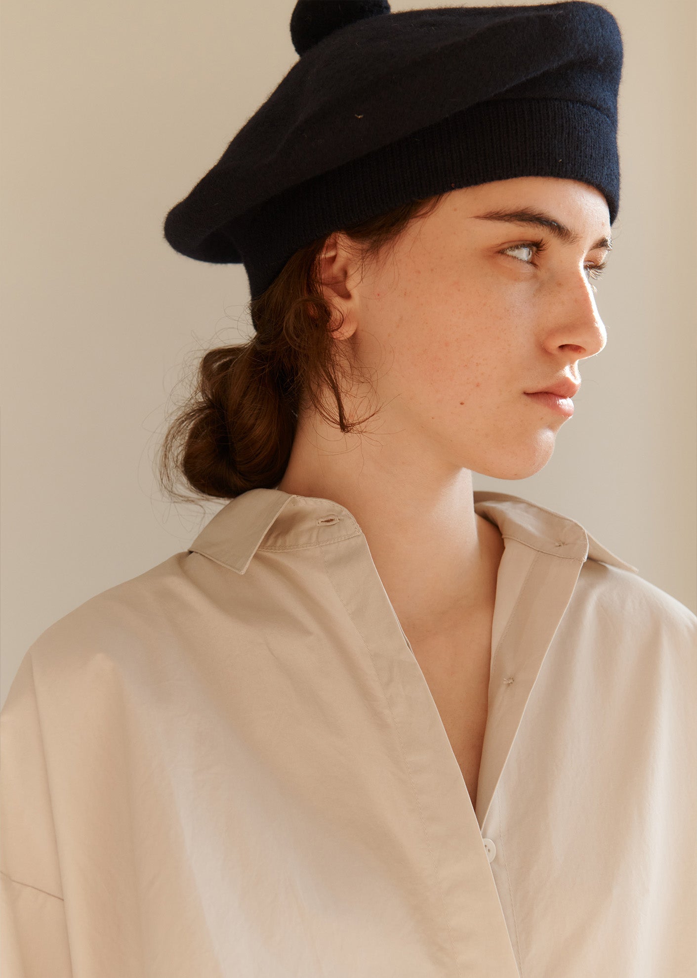 WOMAN OXFORD BERET - NAVY