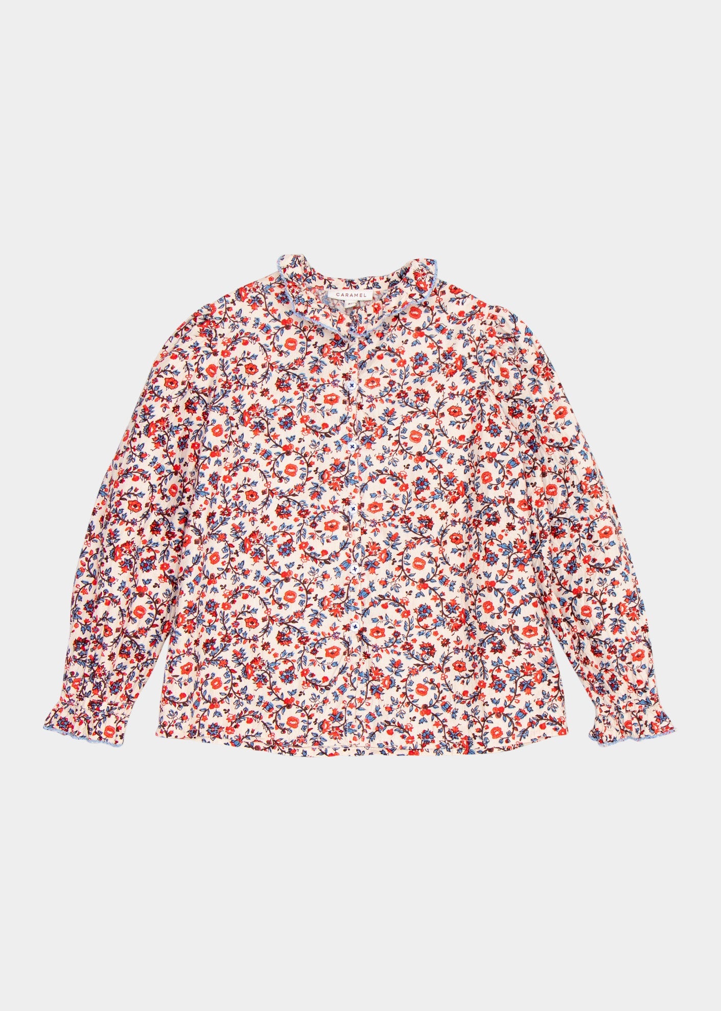 MADISON GIRL BLOUSE - CREAM FLORAL