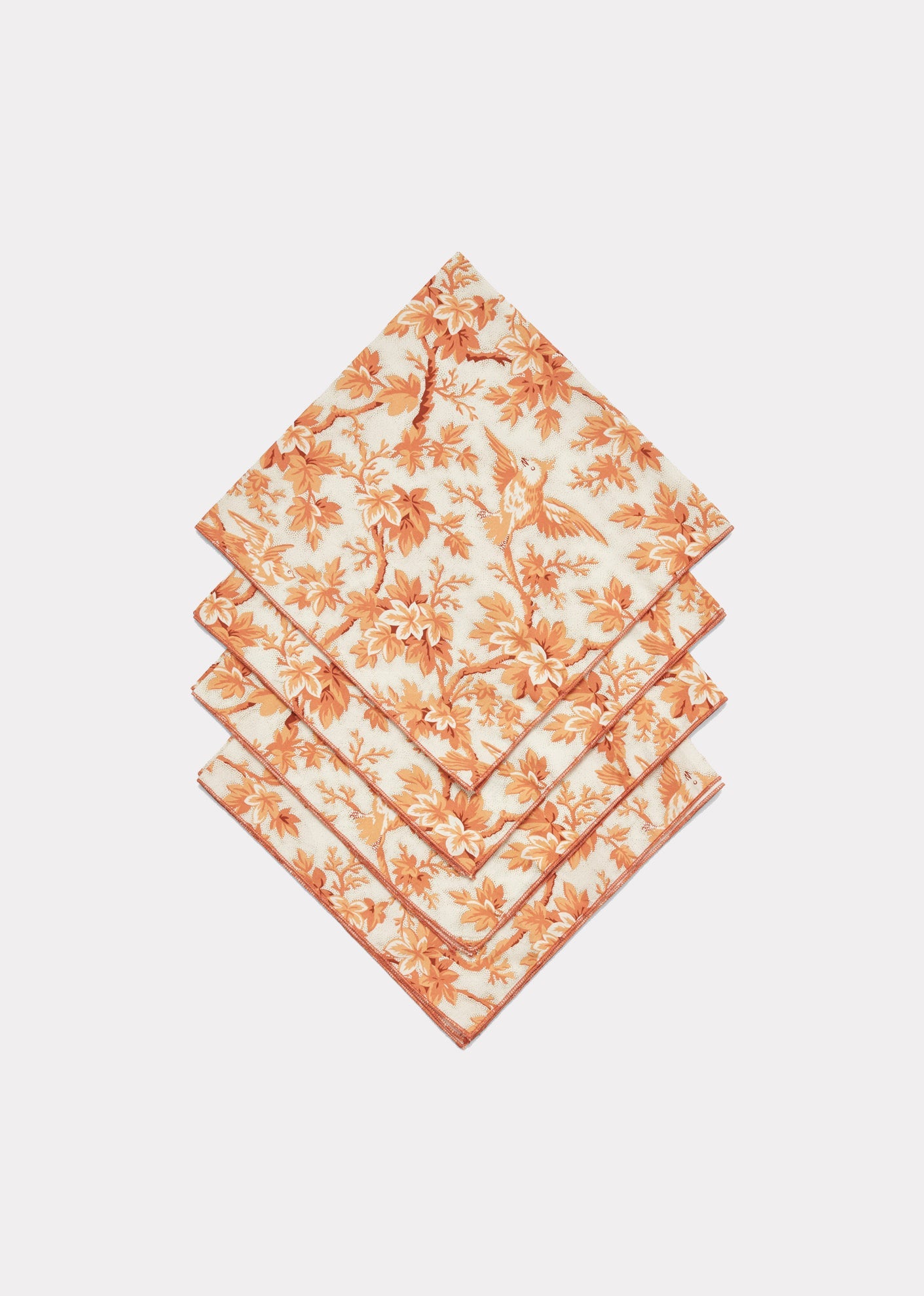 WOVEN NAPKIN SET (X4) - ORANGE TREE TOP PRINT