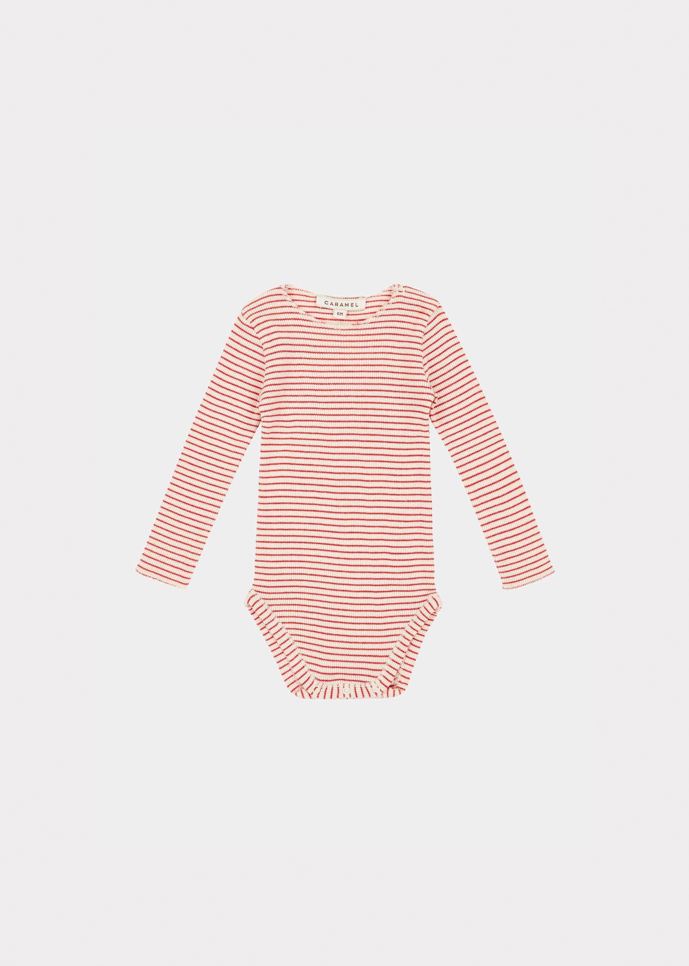 HANAU BABY ROMPER - REDCURRANT/CREAM