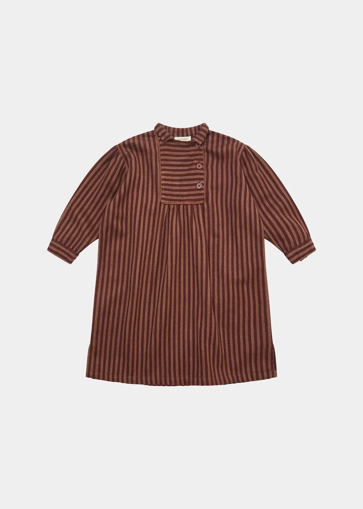 ELDER DRESS - CLARET STRIPE