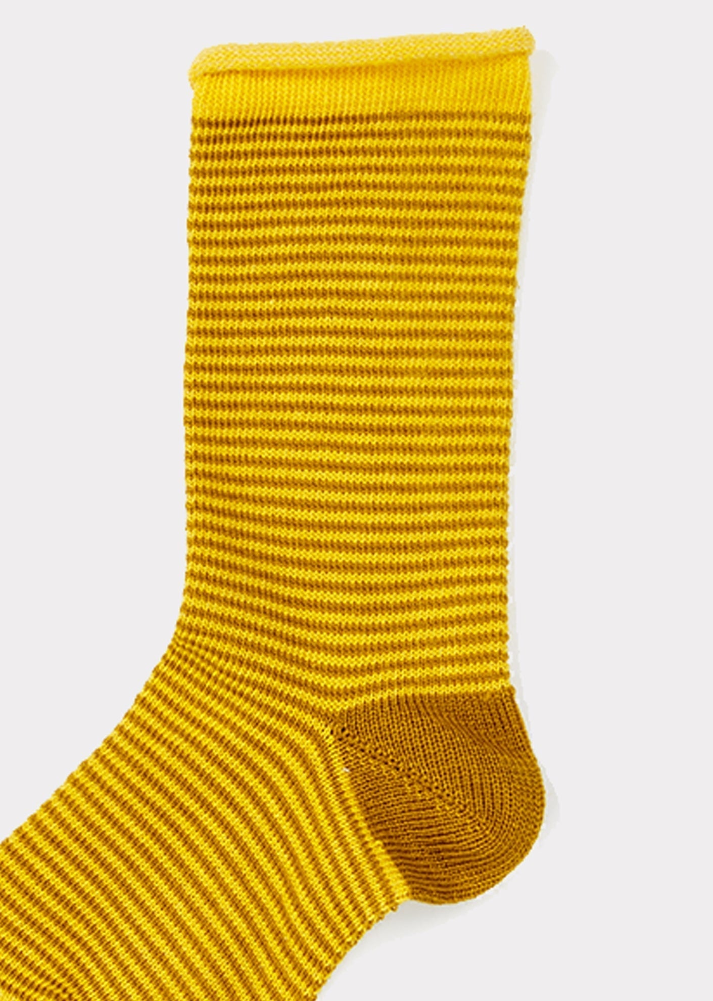 ANKLE KIDS SOCKS - MUSTARD / YELLOW STRIPE