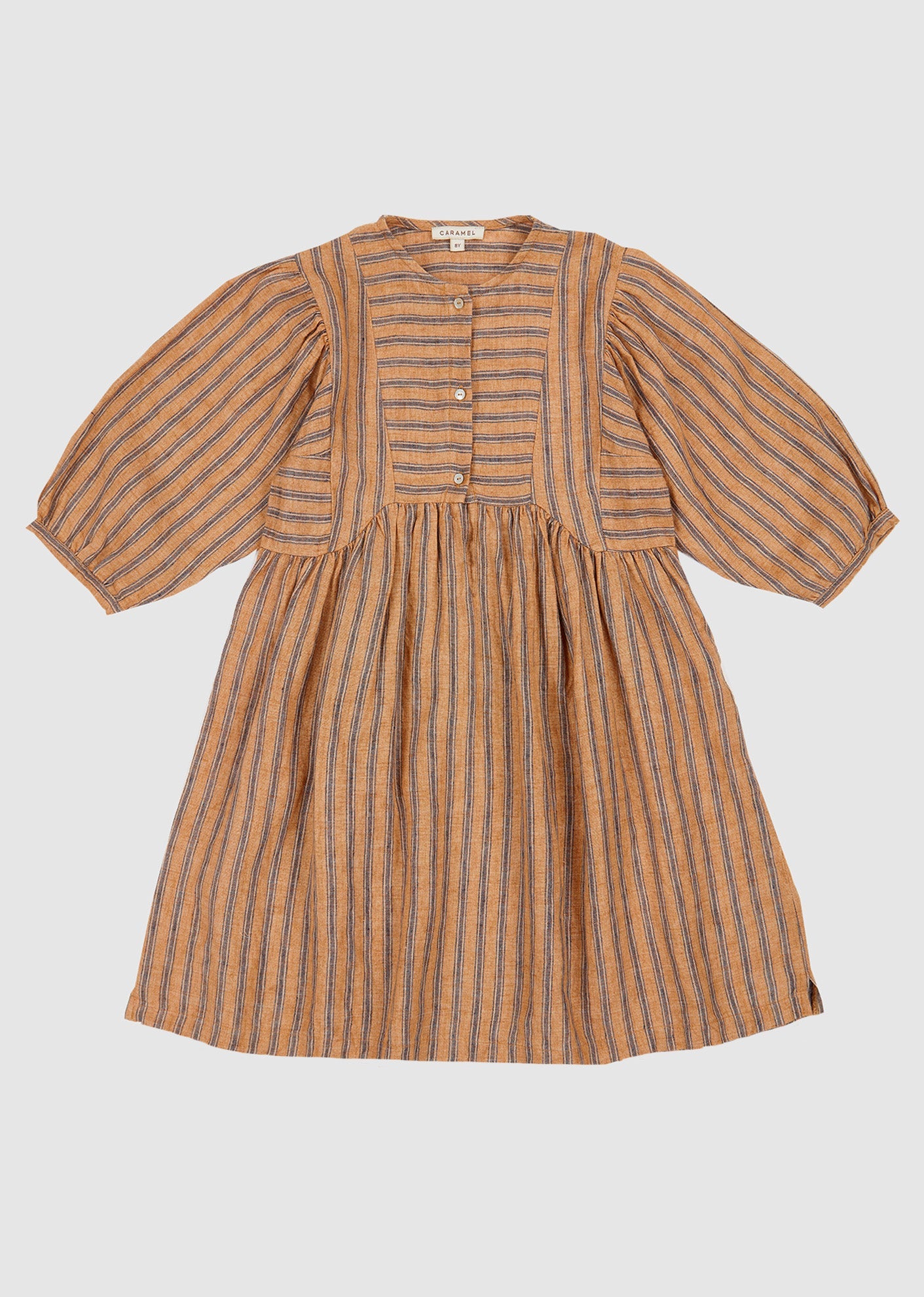 YARROW DRESS - MUSTARD STRIPE