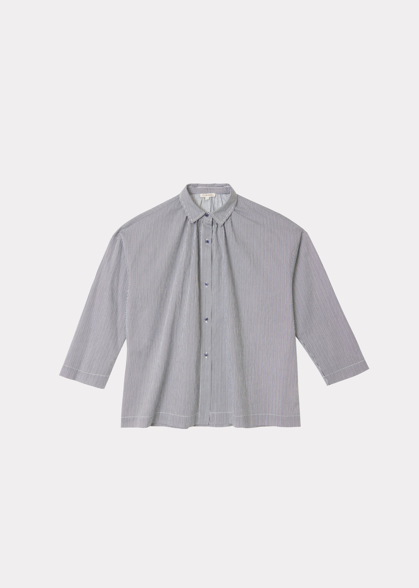 Caramel | Collar Shirt, Navy Stripe